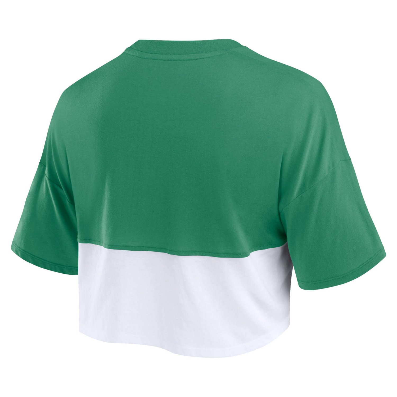 Fanatics White Miami Hurricanes Oversized Badge Colorblock Cropped T-Shirt - view number 3