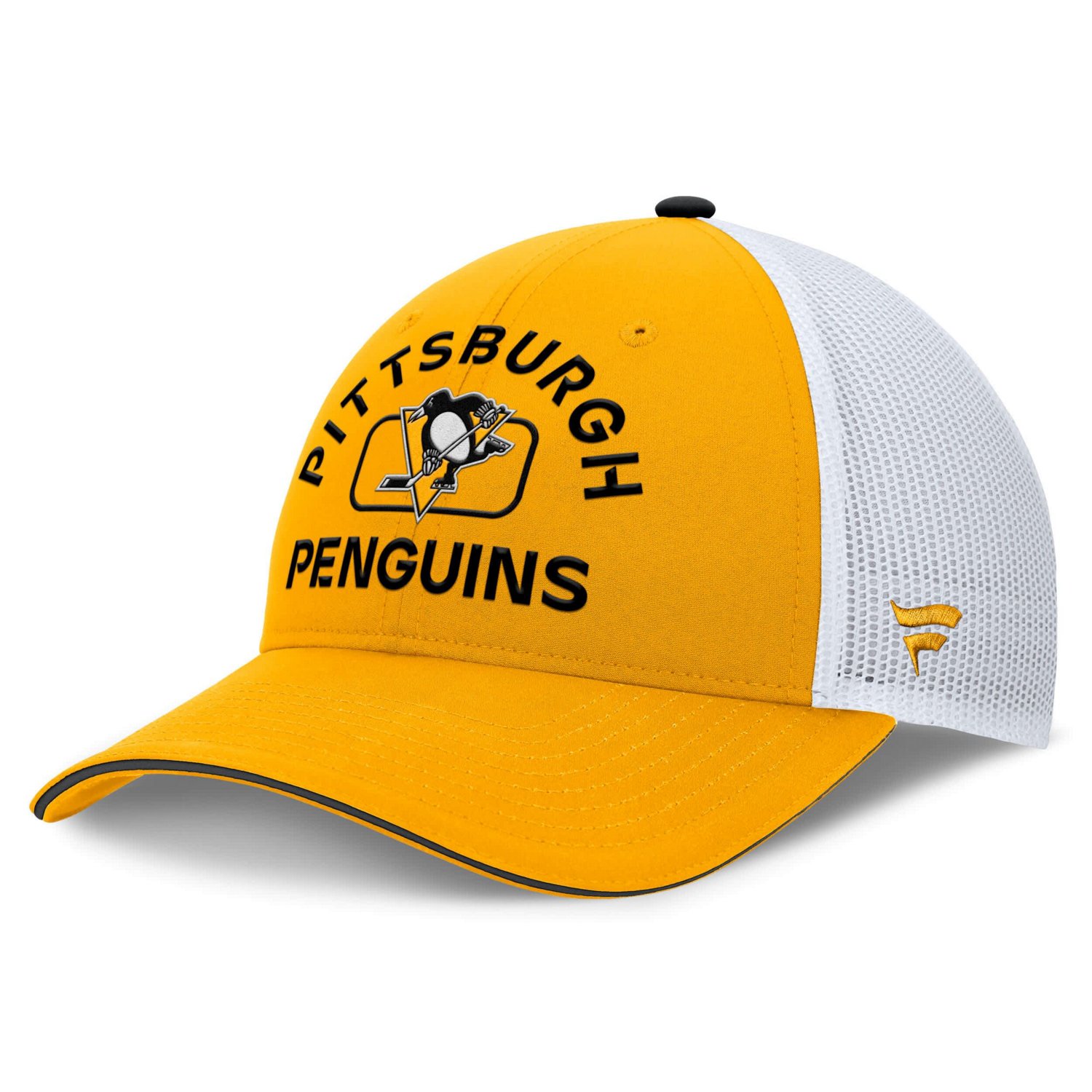 Fanatics White Pittsburgh Penguins Authentic Pro Rink Trucker Hat