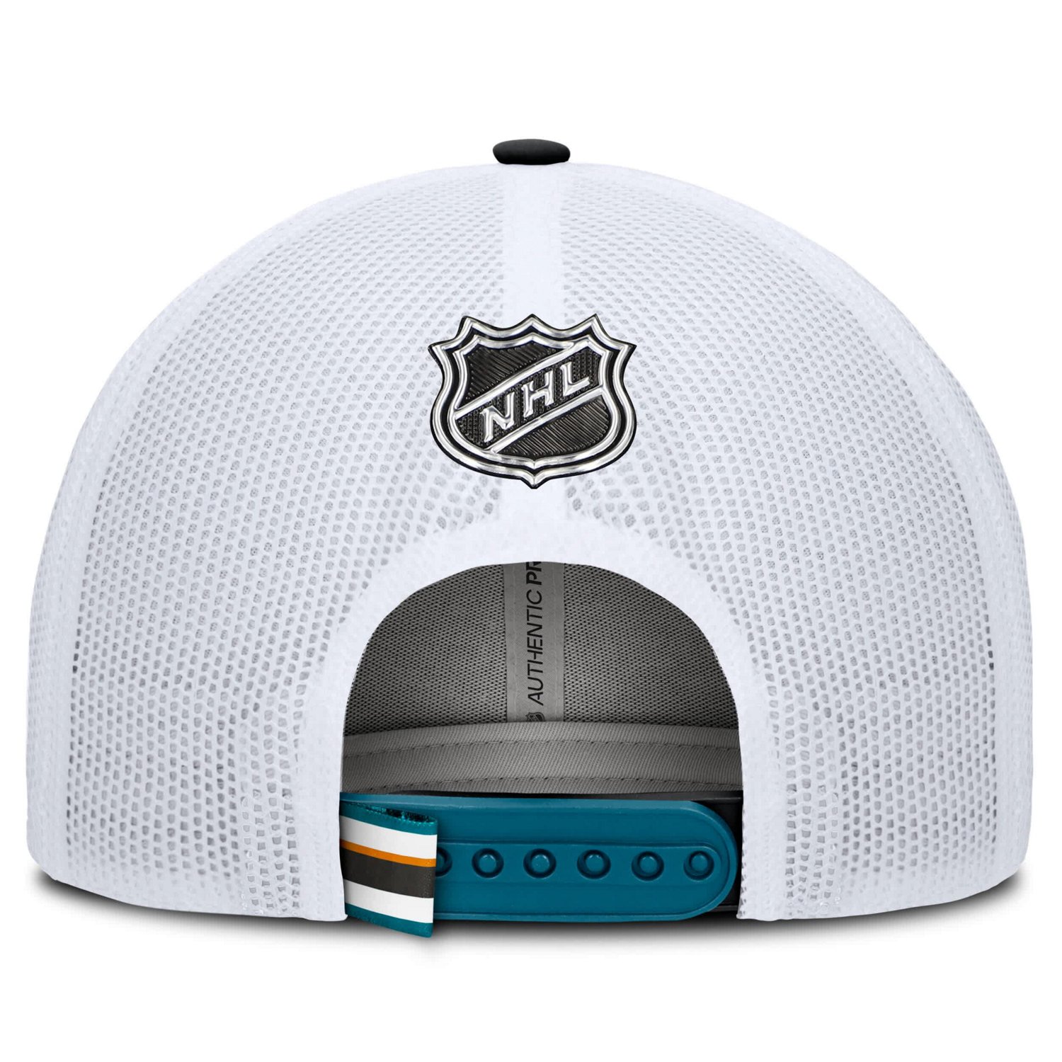 Fanatics White San Jose Sharks Authentic Pro Rink Trucker Hat - view number 4