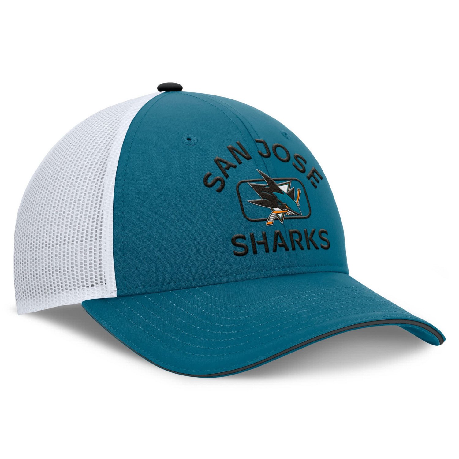Fanatics White San Jose Sharks Authentic Pro Rink Trucker Hat - view number 3