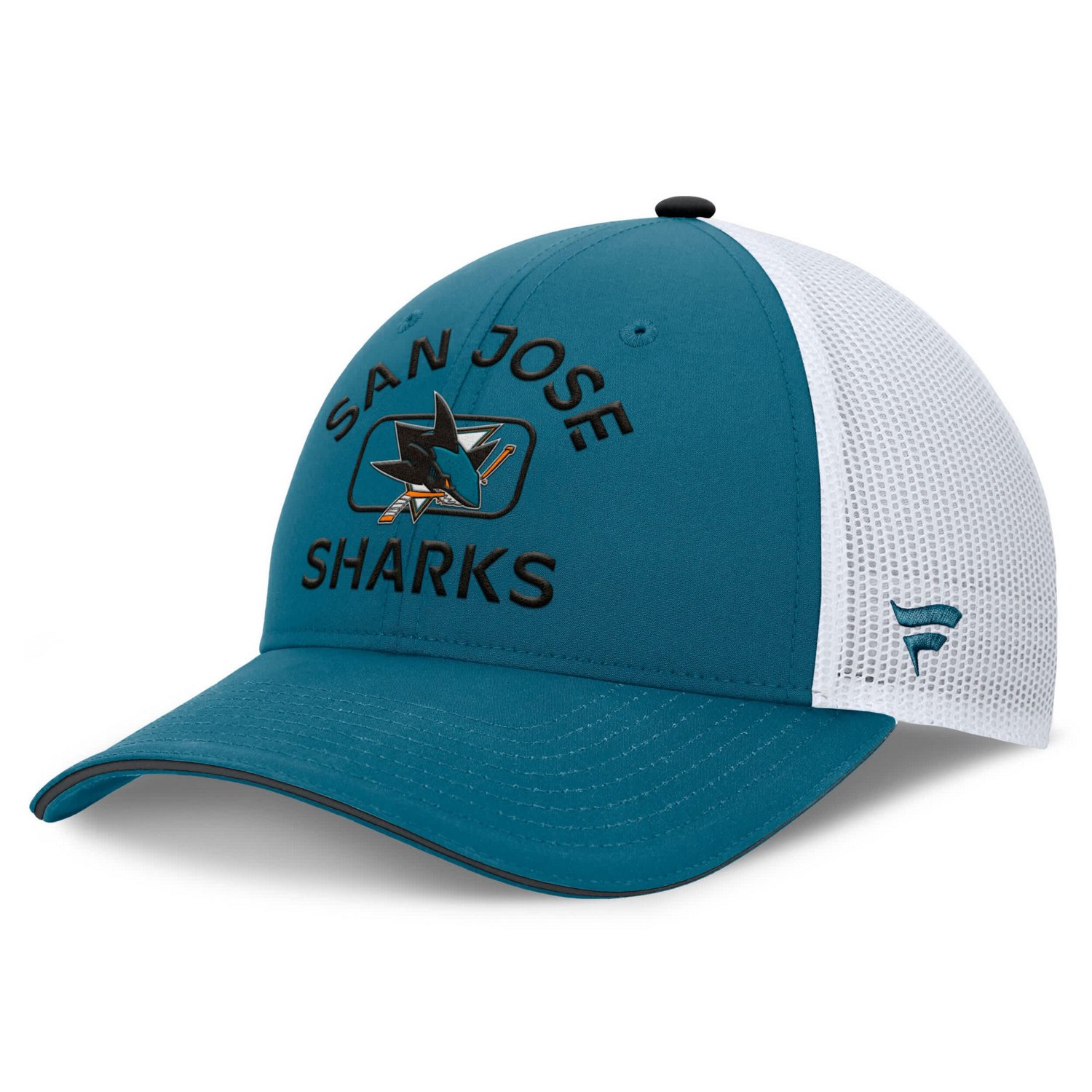 Fanatics White San Jose Sharks Authentic Pro Rink Trucker Hat