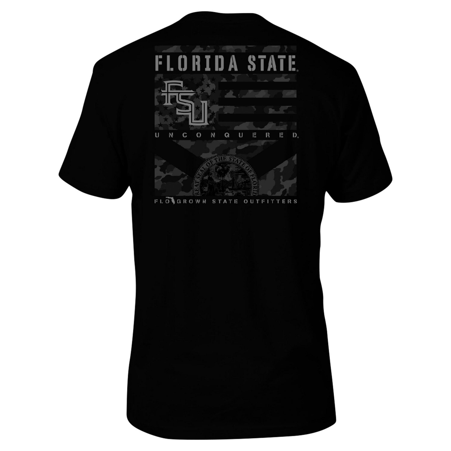 Florida State Seminoles Camo Flag Panel T-Shirt - view number 3