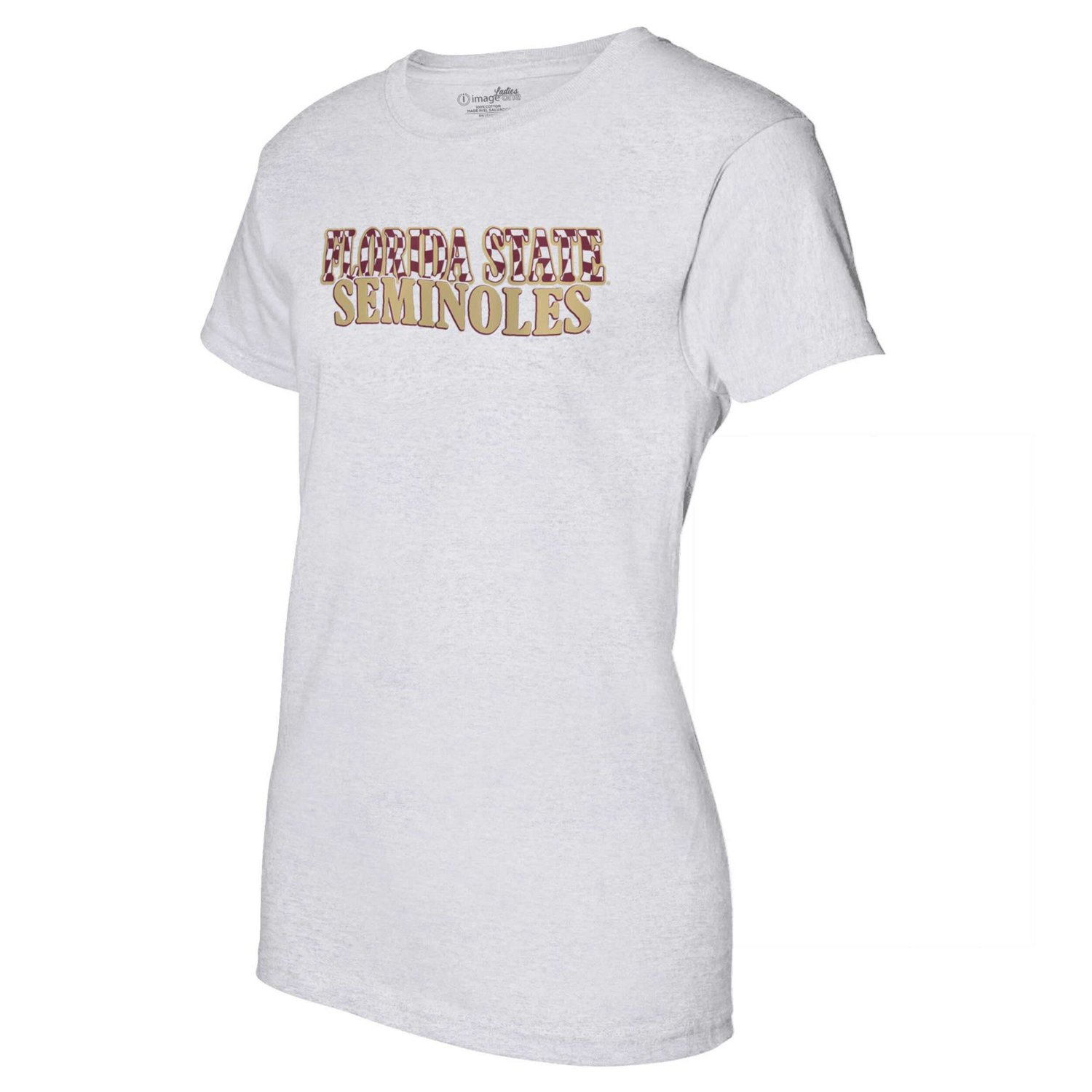 Florida State Seminoles Checkered Team Name Wavy Tri-Blend T-Shirt - view number 2