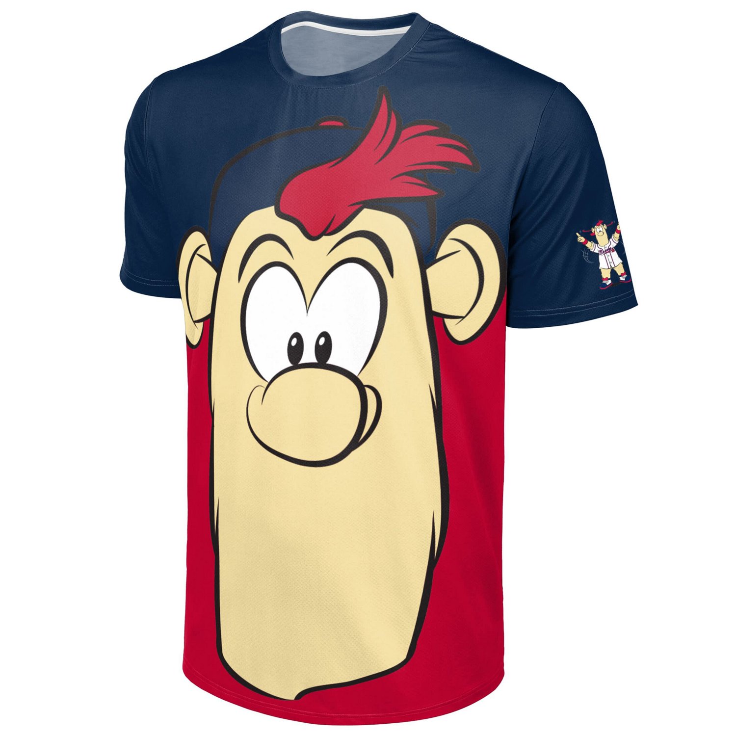 FOCO Red Atlanta Braves Big Logo Mascot T-Shirt - view number 2