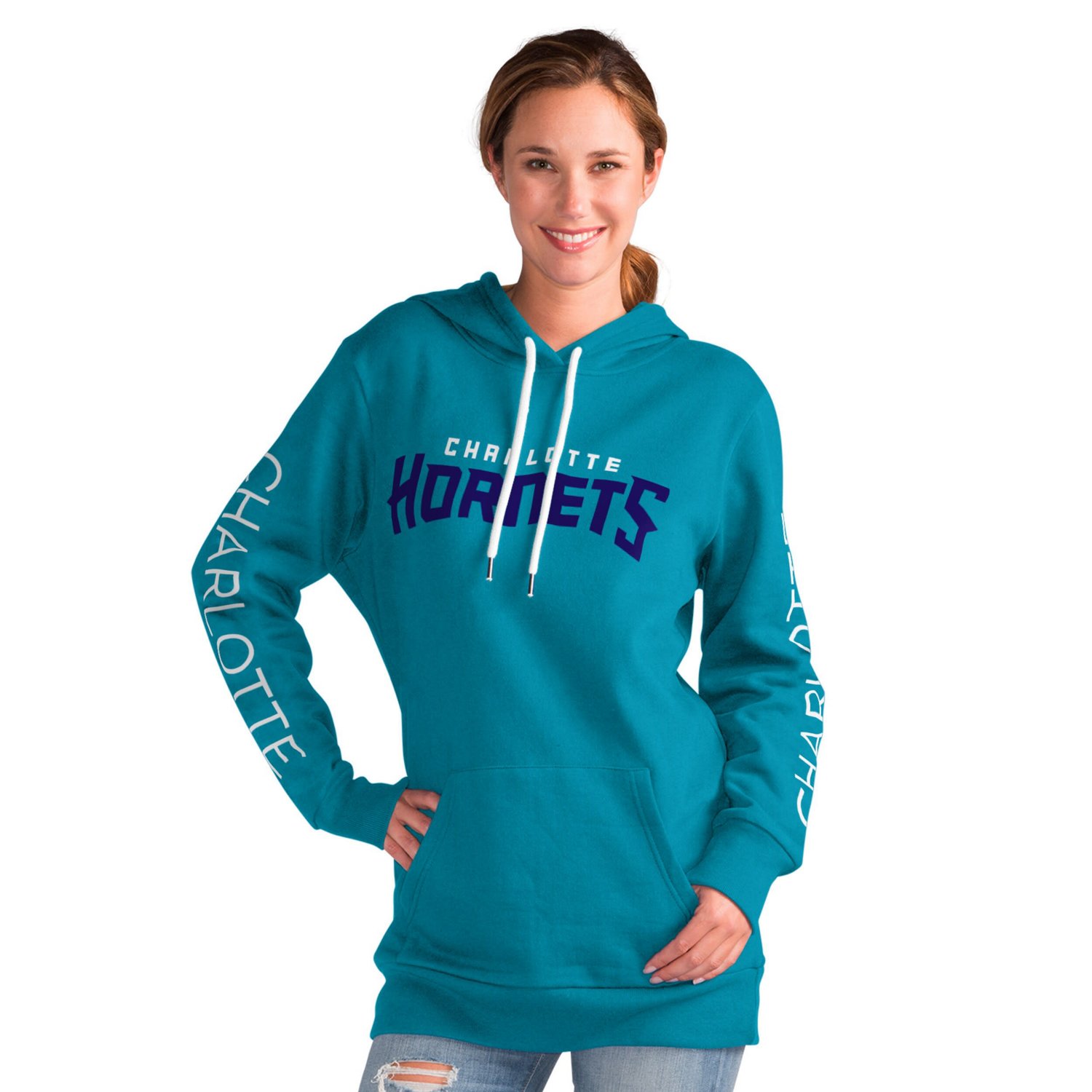 G-III 4Her by Carl Banks Charlotte Hornets Base Coach Pullover Hoodie                                                            - view number 1