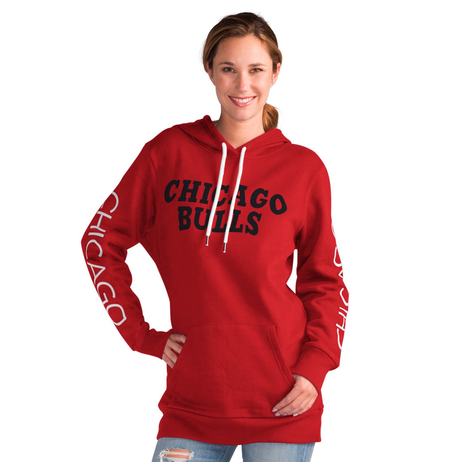 G-III 4Her by Carl Banks Chicago Bulls Base Coach Pullover Hoodie