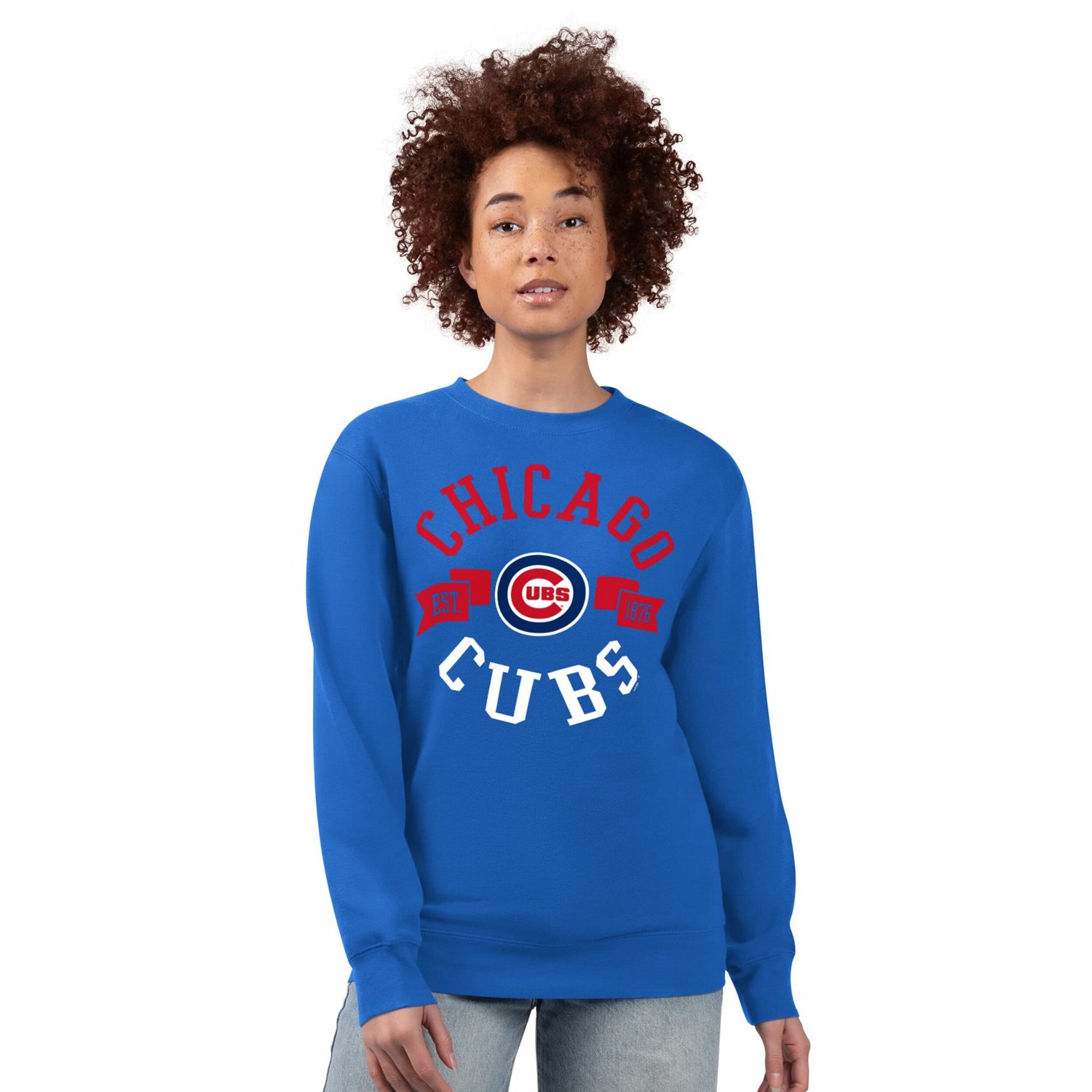G-III 4Her by Carl Banks Chicago Cubs Team Logo Fleece Pullover Sweatshirt - view number 3