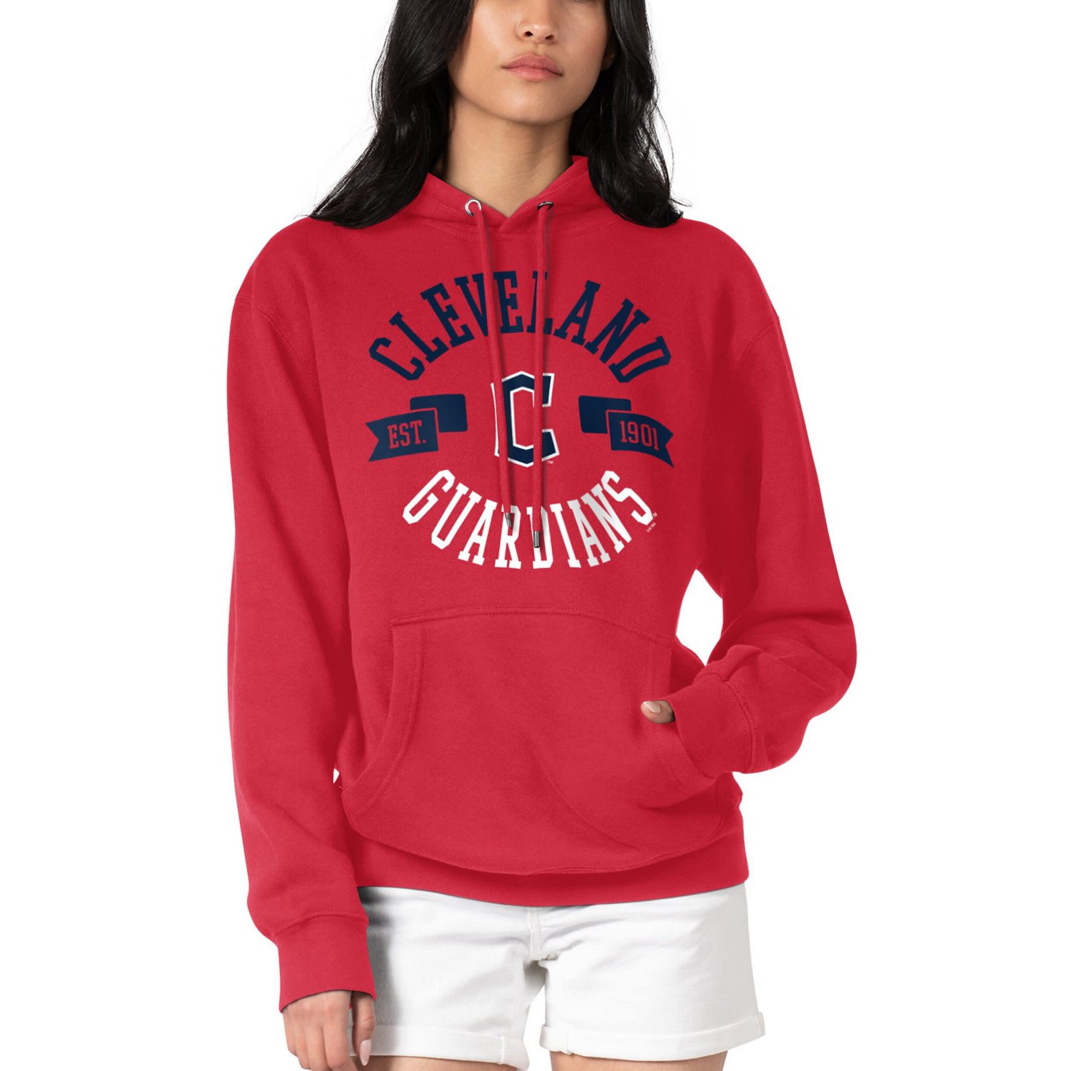 G-III 4Her by Carl Banks Cleveland Guardians City Graphic Pullover Hoodie - view number 4