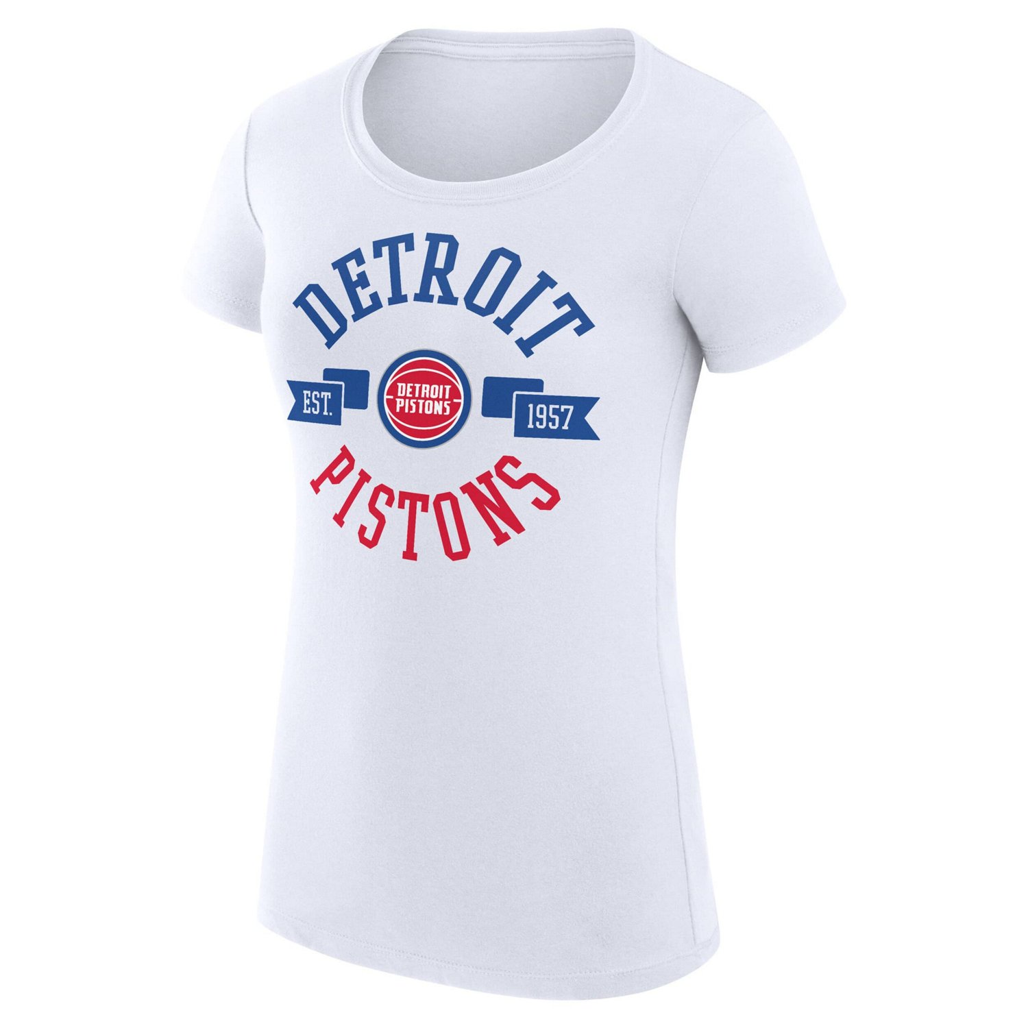 G-III 4Her by Carl Banks Detroit Pistons Super-Slim Fit Lightweight Large City Logo T-Shirt - view number 2