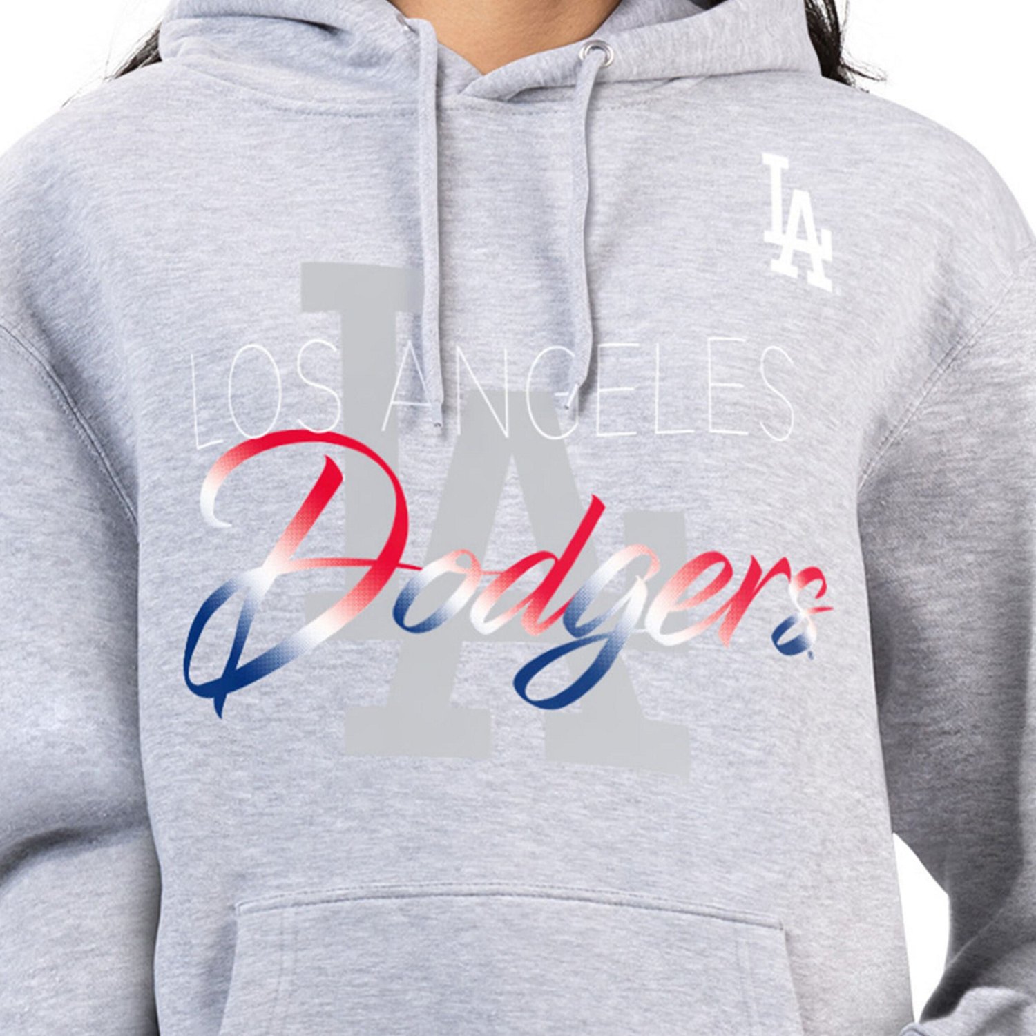 G-III 4Her by Carl Banks Los Angeles Dodgers Shadow Logo Graphic Pullover Hoodie - view number 3