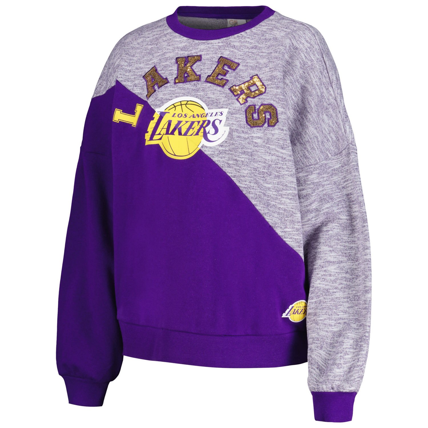 G-III 4Her by Carl Banks Los Angeles Lakers Benches Split Pullover Sweatshirt - view number 2