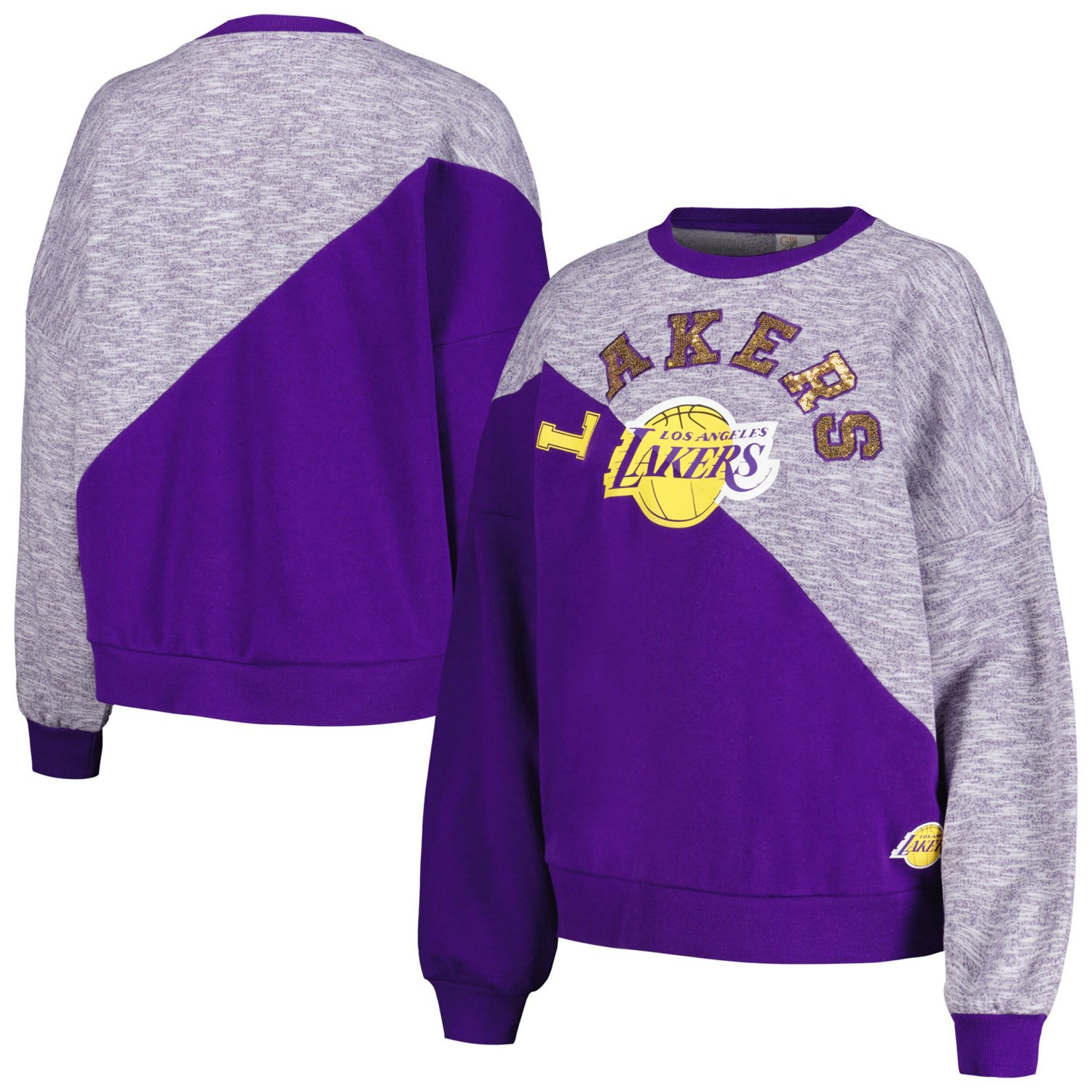 G-III 4Her by Carl Banks Los Angeles Lakers Benches Split Pullover Sweatshirt - view number 1