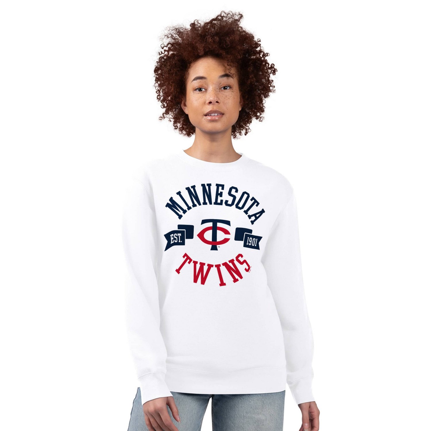 G-III 4Her by Carl Banks Minnesota Twins Team Logo Fleece Pullover Sweatshirt