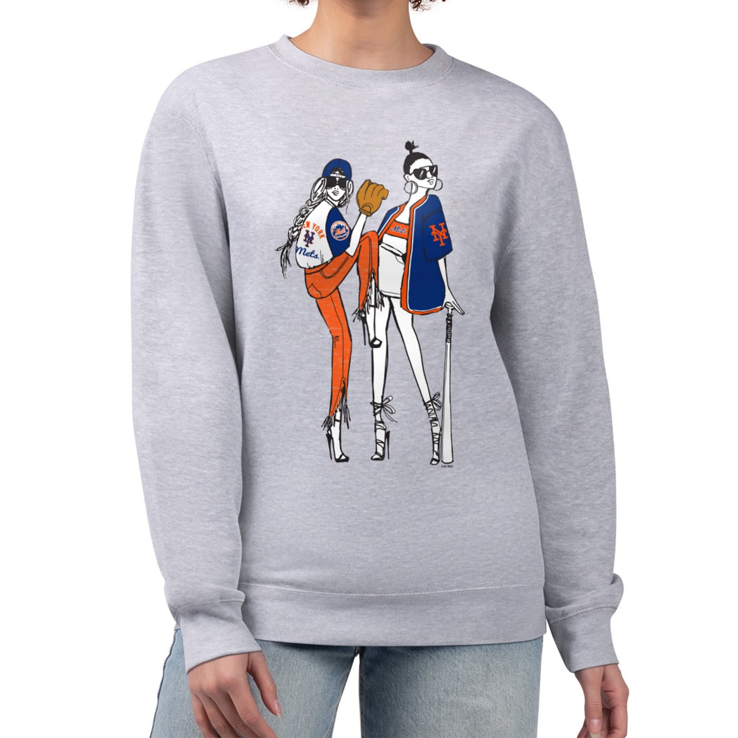 G-III 4Her by Carl Banks New York Mets Baseball Girls Fleece Pullover Sweatshirt