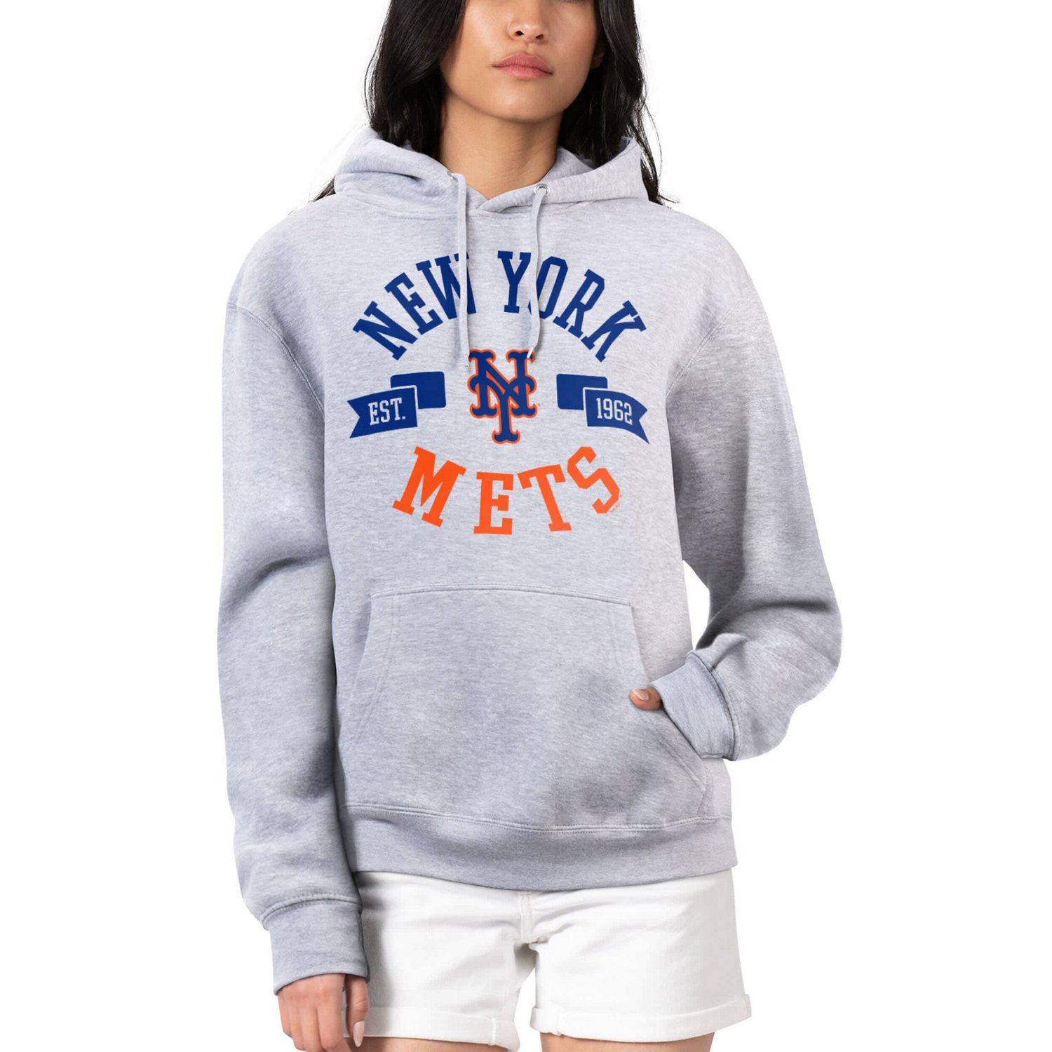 G-III 4Her by Carl Banks New York Mets City Graphic Pullover Hoodie