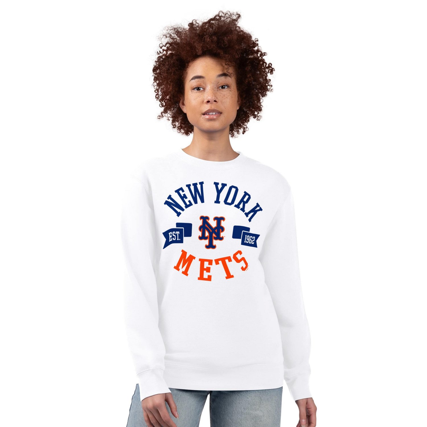 G-III 4Her by Carl Banks New York Mets Team Logo Fleece Pullover Sweatshirt - view number 3