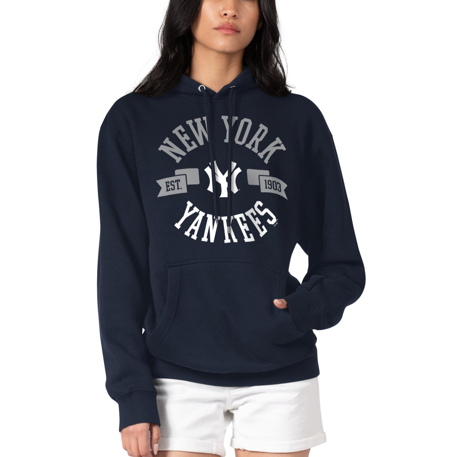 G-III 4Her by Carl Banks New York Yankees City Graphic Pullover Hoodie - view number 4