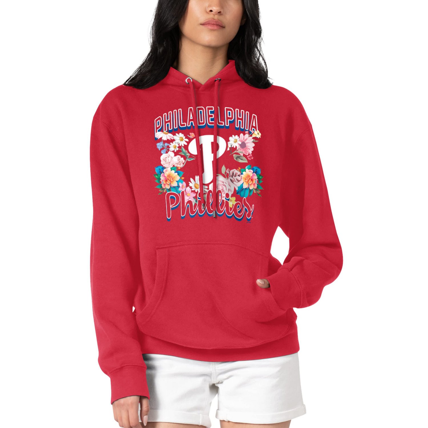 G-III 4Her by Carl Banks Philadelphia Phillies Flowers Graphic Pullover Hoodie