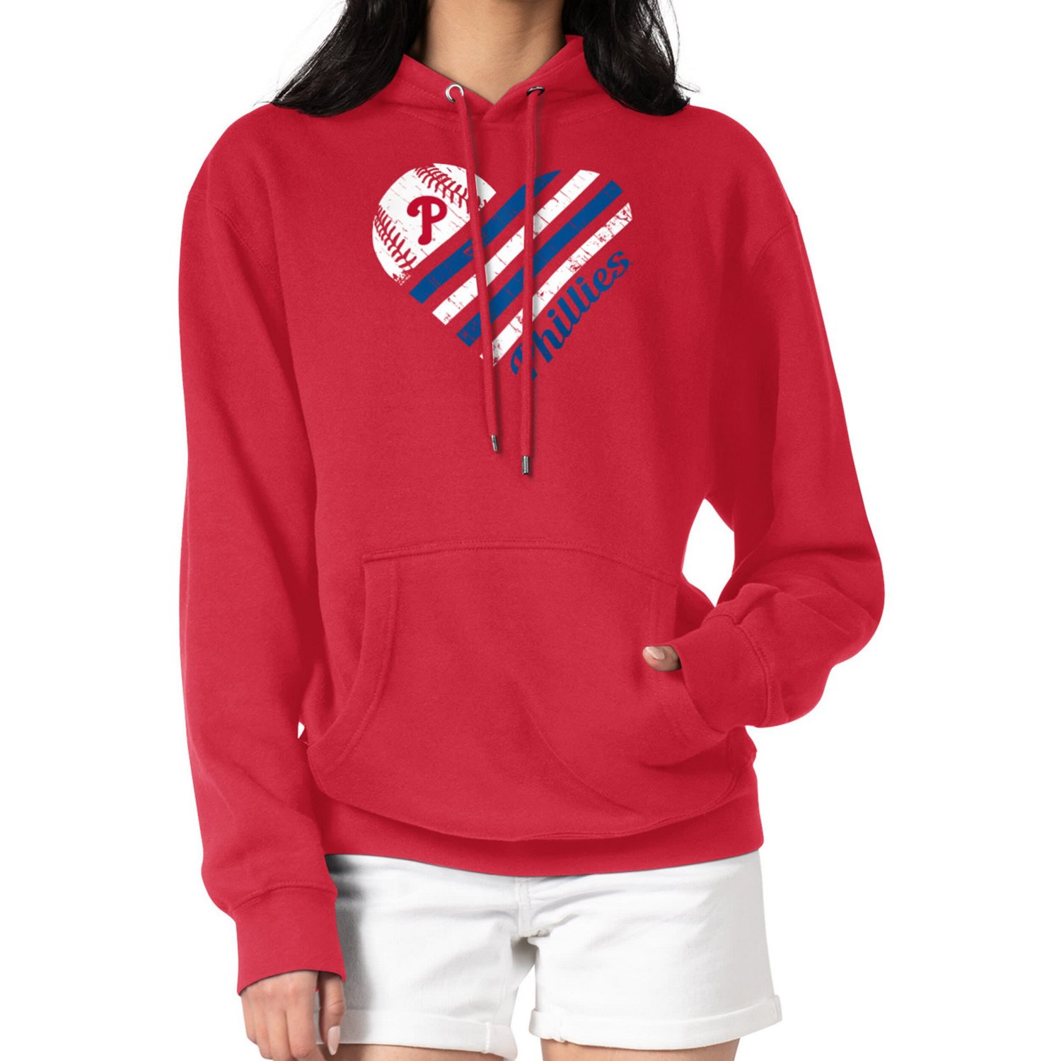 G-III 4Her by Carl Banks Philadelphia Phillies Heart Fleece Pullover Hoodie - view number 4