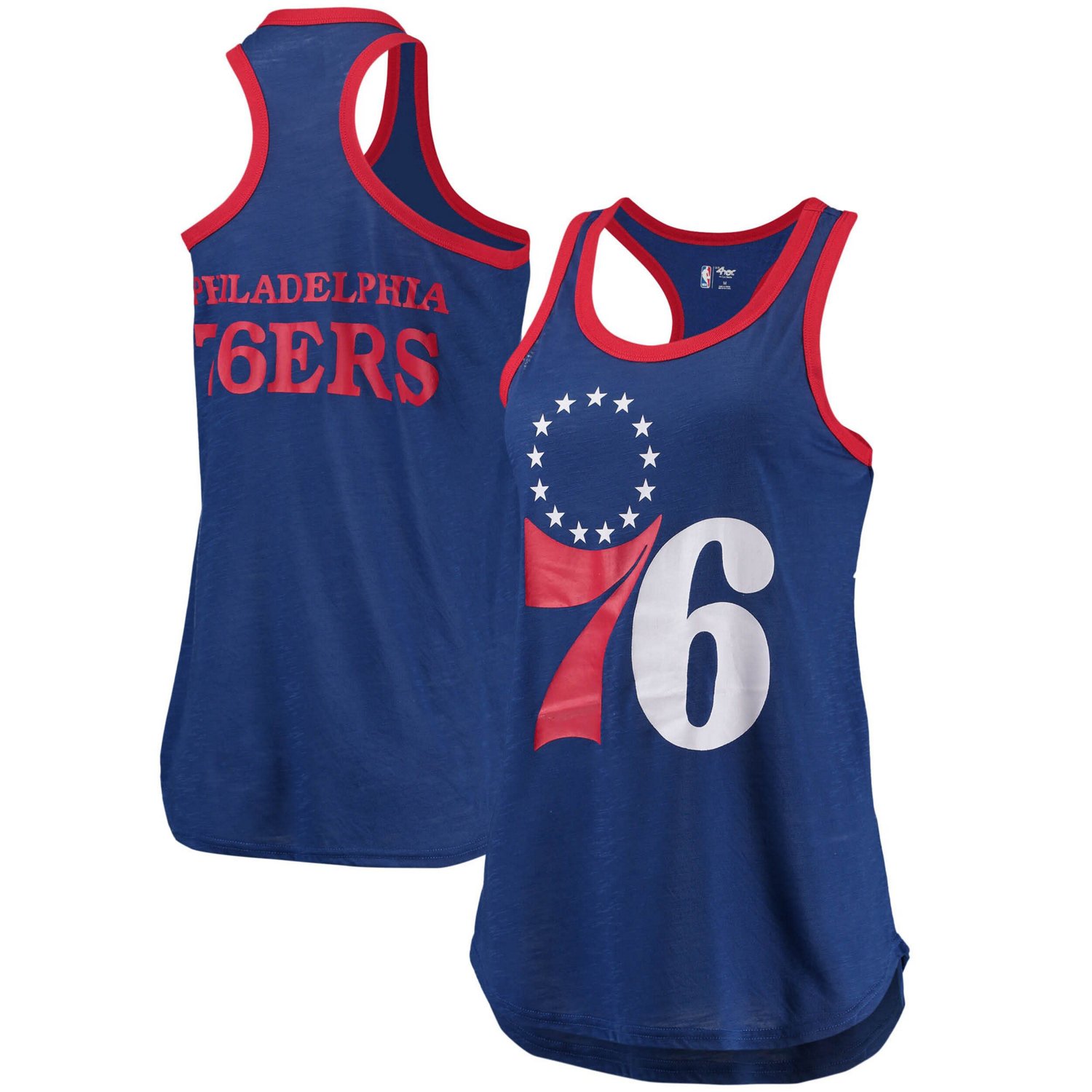 G-III Sports by Carl Banks Philadelphia 76ers Showdown Scoop-Neck Racerback Tank Top