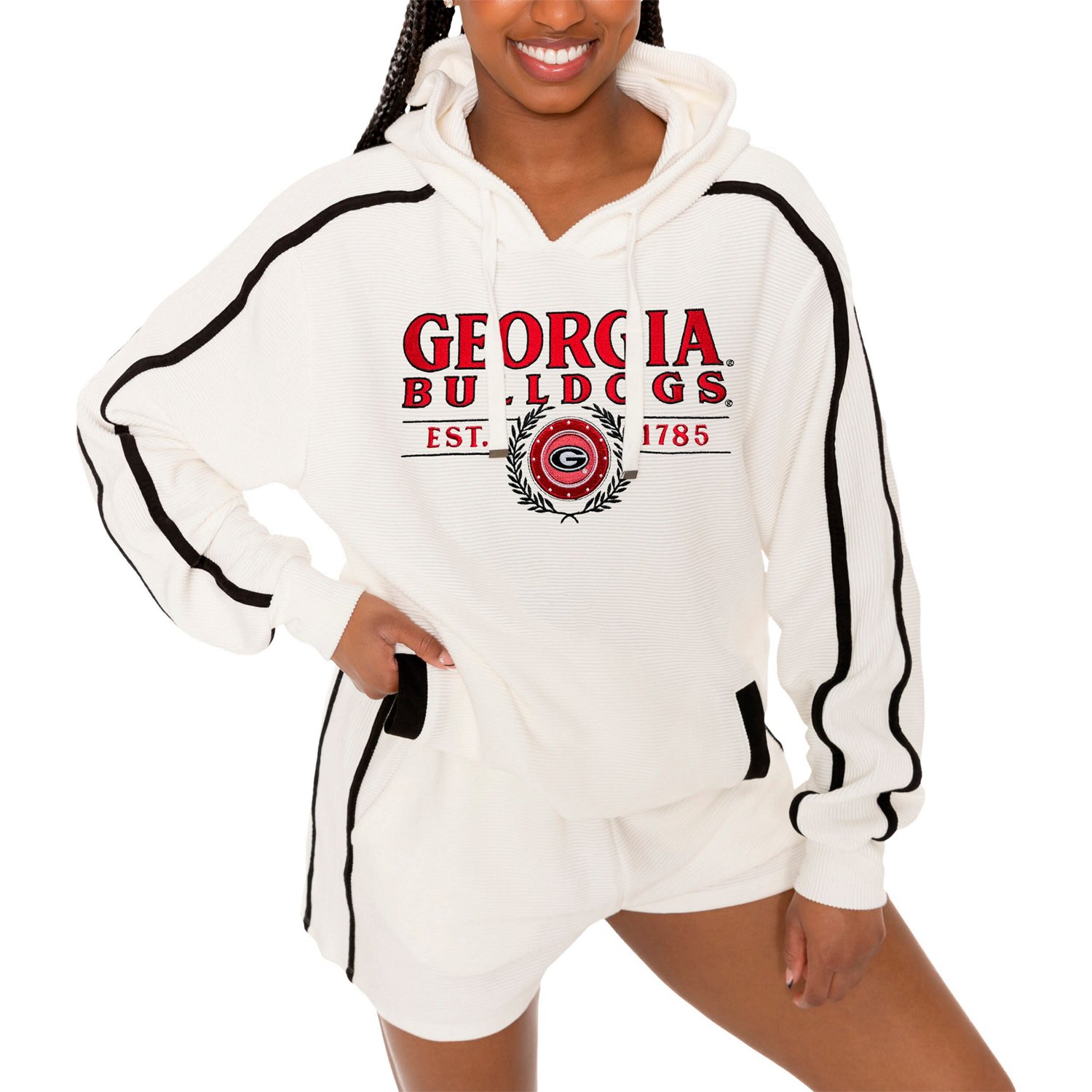 Gameday Couture Georgia Bulldogs Down Set Go Pullover Hoodie and Shorts Set - view number 3