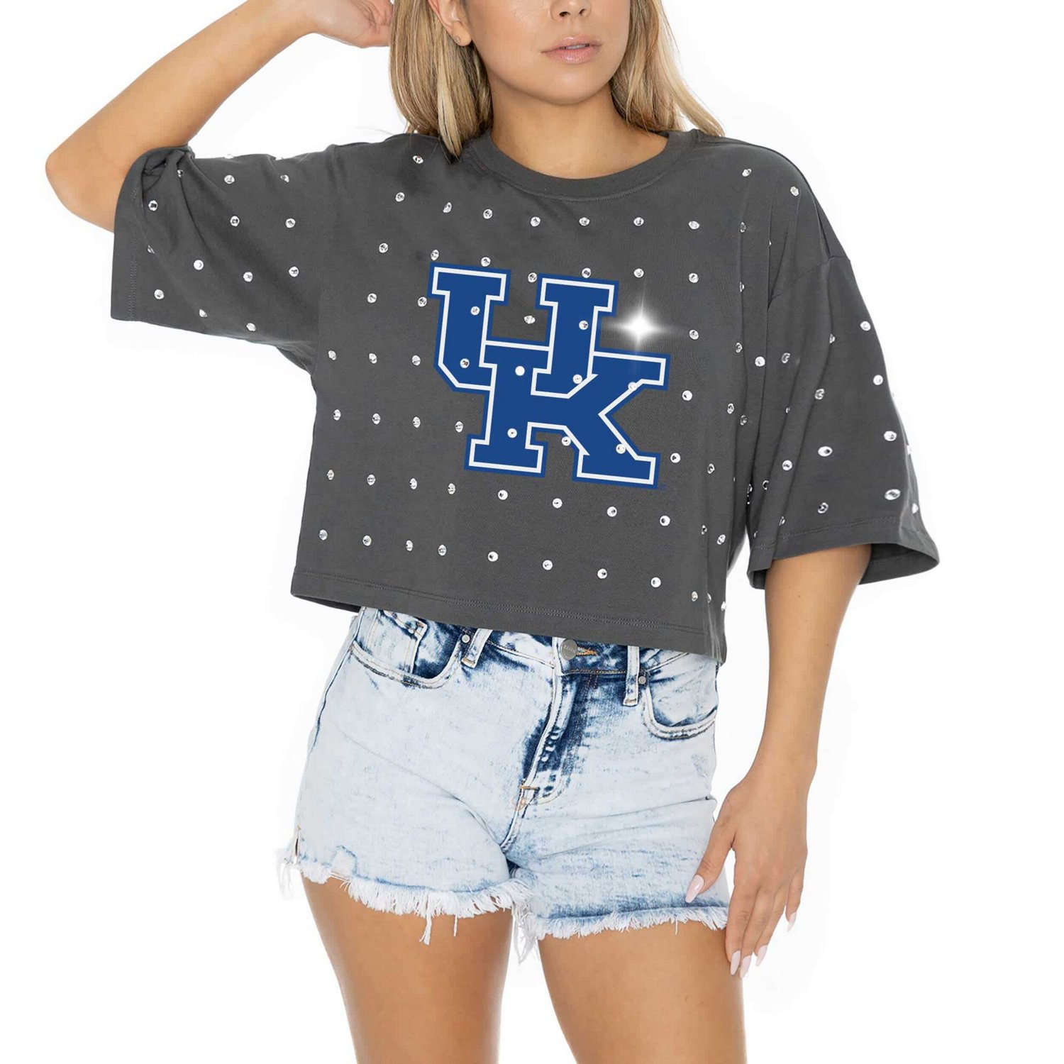 Gameday Couture Kentucky Wildcats Go Time Rhinestone Crop T-Shirt                                                                - view number 3