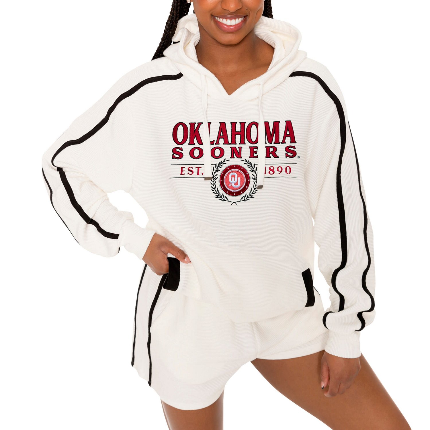 Gameday Couture Oklahoma Sooners Down Set Go Pullover Hoodie and Shorts Set - view number 3