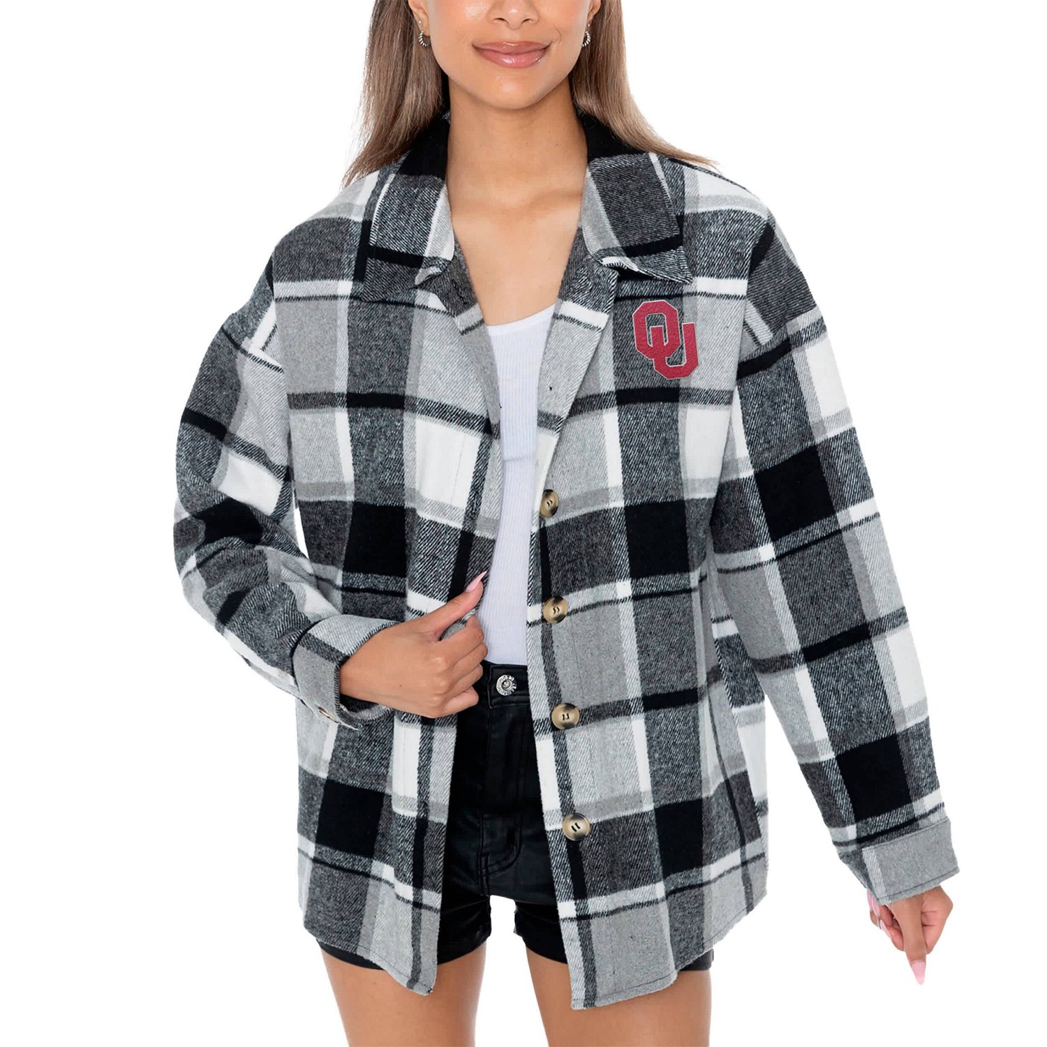 Gameday Couture Oklahoma Sooners End Zone Game Flannel Button-Up Shirt - view number 2