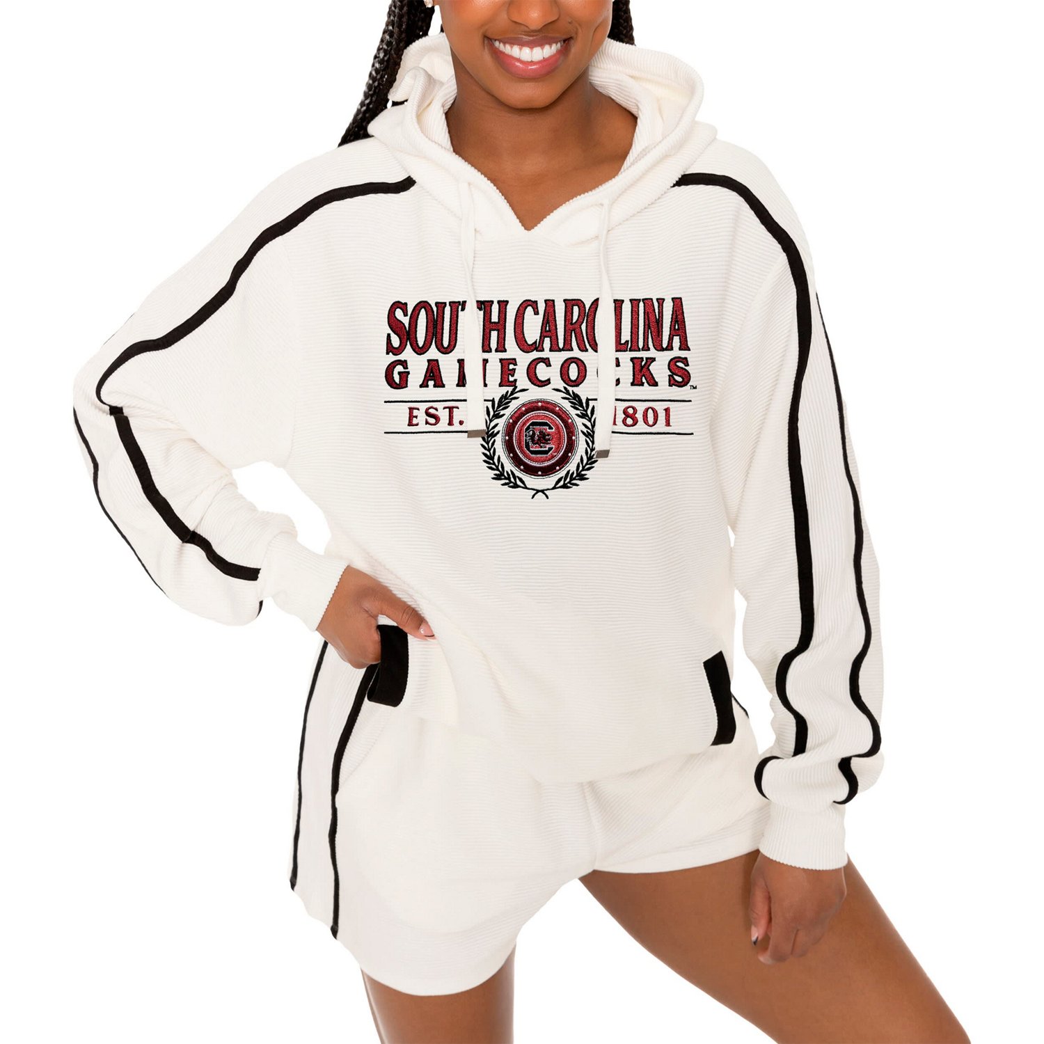 Gameday Couture South Carolina Gamecocks Down Set Go Pullover Hoodie and Shorts Set                                              - view number 3