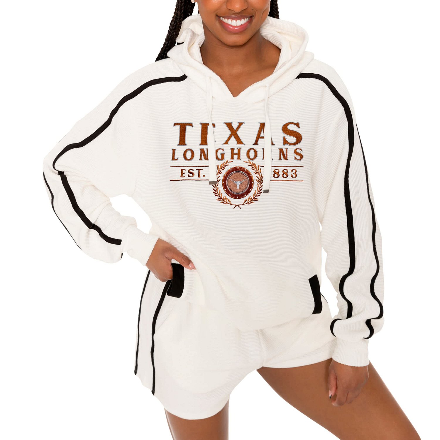 Gameday Couture Texas Longhorns Down Set Go Pullover Hoodie and Shorts Set - view number 3