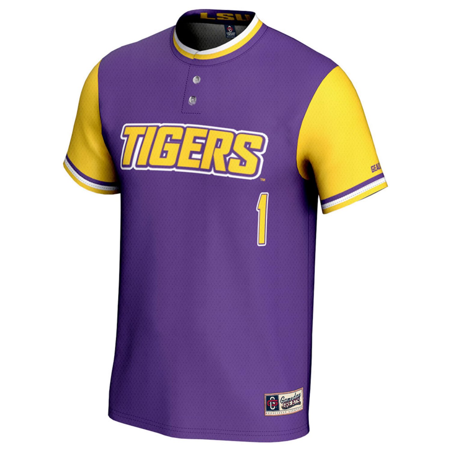 GameDay Greats 1 LSU Tigers Lightweight Softball Jersey - view number 2