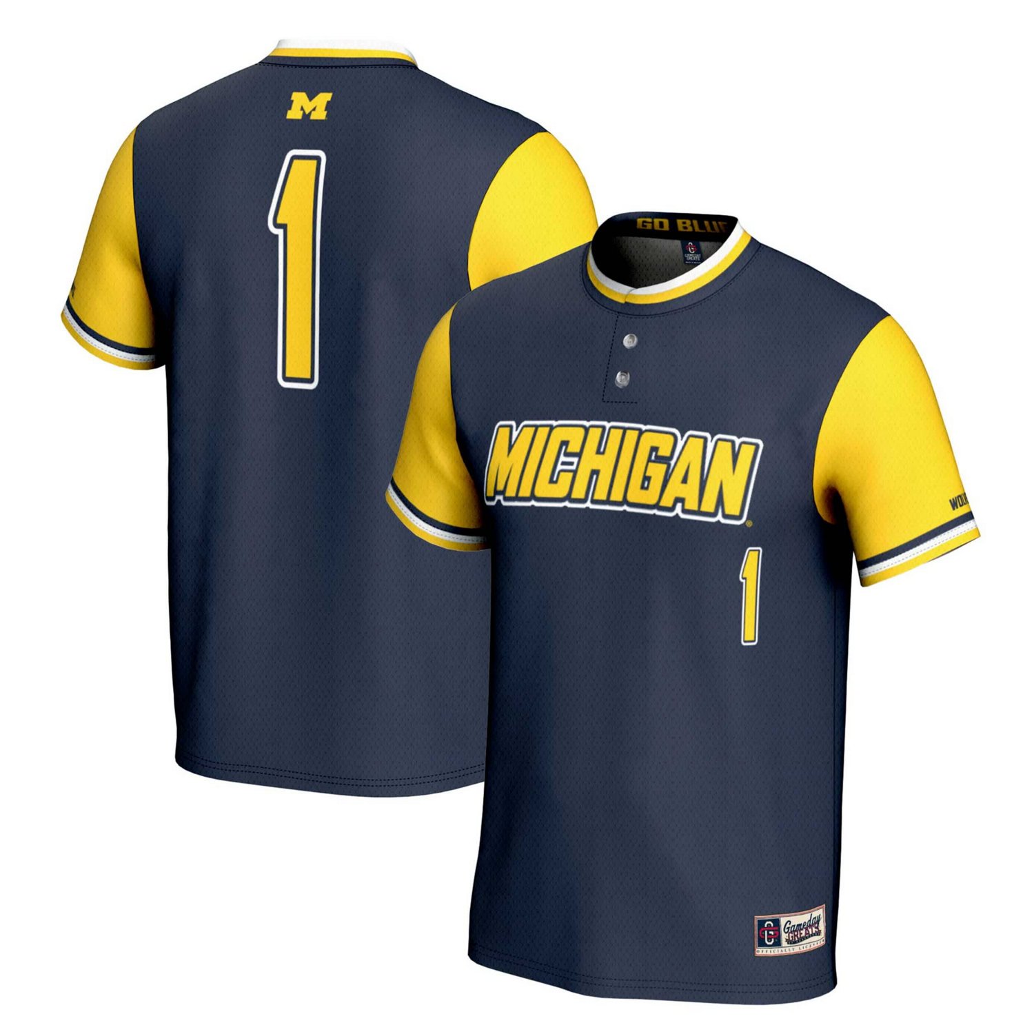 GameDay Greats 1 Michigan Wolverines Lightweight Softball Jersey