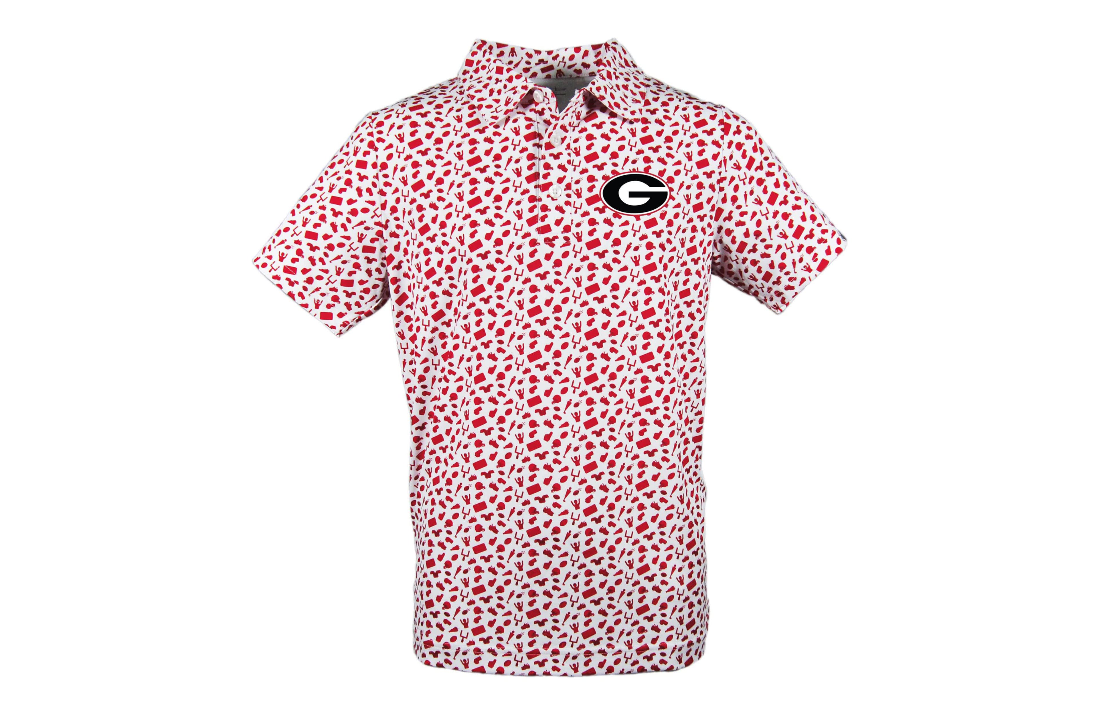 Garb Georgia Bulldogs Tom Allover Print Performance Polo