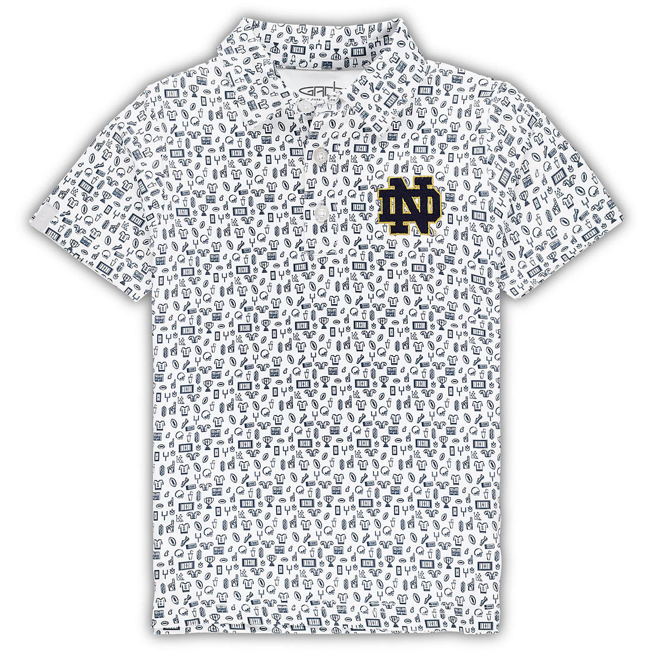Garb Notre Dame Fighting Irish Crew All-Over Print Polo                                                                          - view number 1
