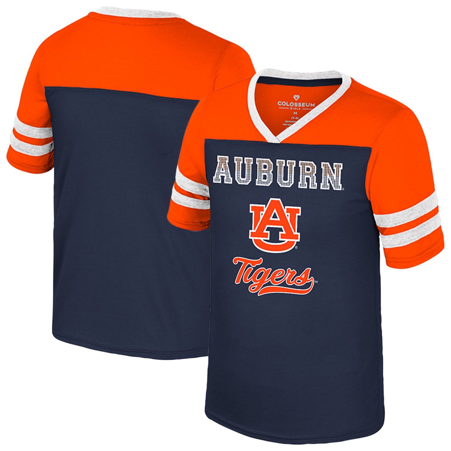 Girls Youth Colosseum Auburn Tigers Princess Bubblegum Bling T-Shirt