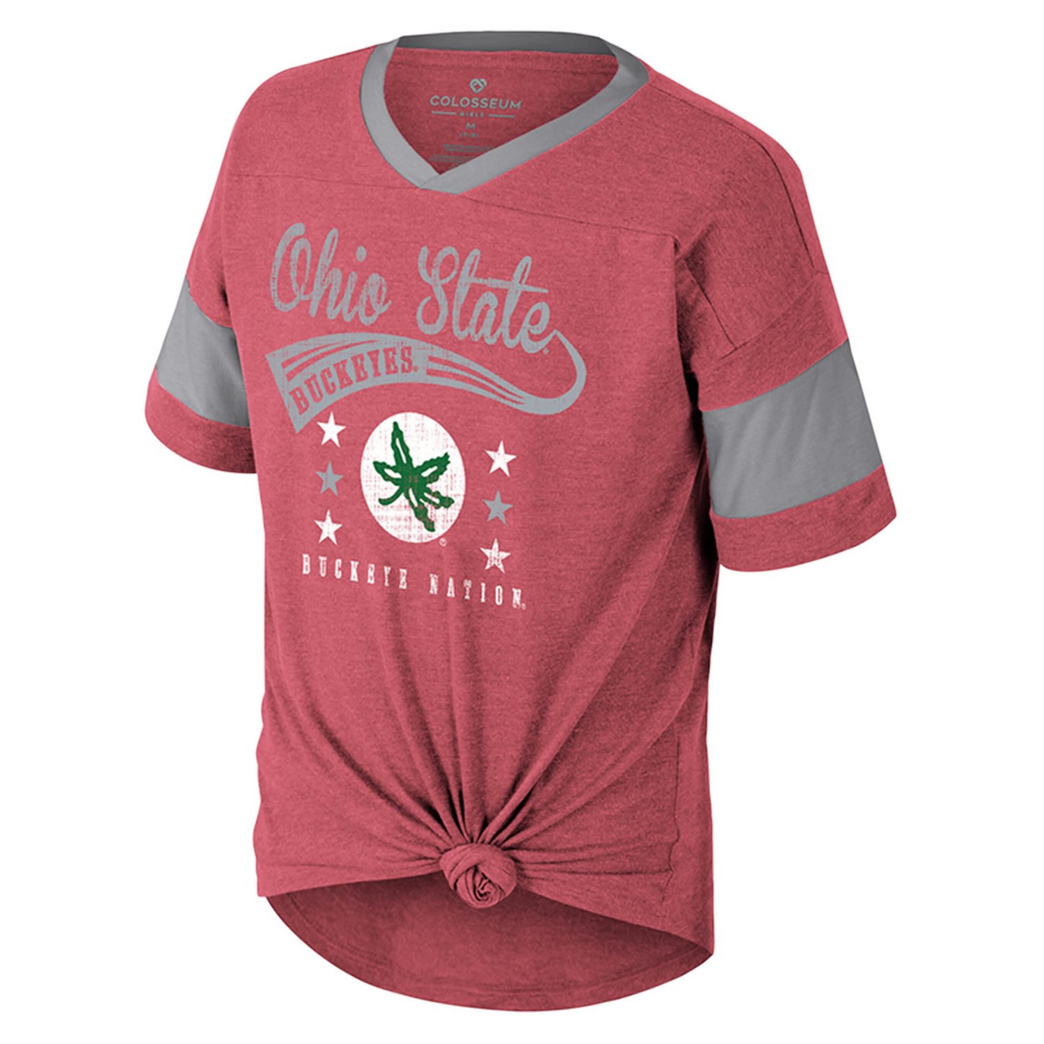 Girls Youth Colosseum Ohio State Buckeyes Frontier Tie Front T-Shirt                                                             - view number 2
