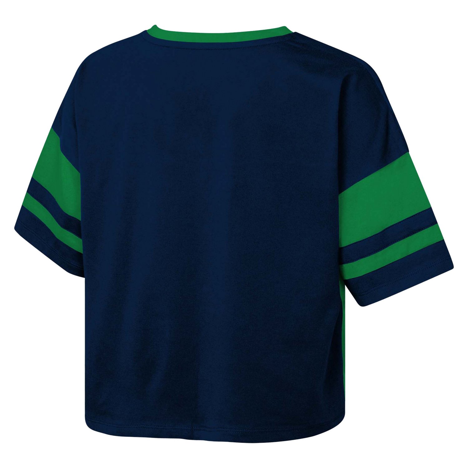 Girls Youth Notre Dame Fighting Irish The Playmaker Sleeve Stripe V-Neck Jersey T-Shirt                                          - view number 3