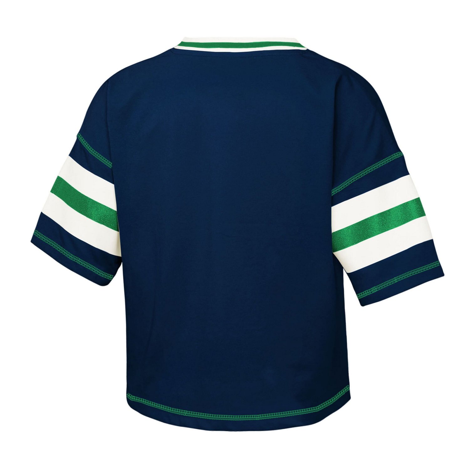 Girls Youth Outerstuff Notre Dame Fighting Irish Gridiron Jersey V-Neck T-Shirt - view number 3