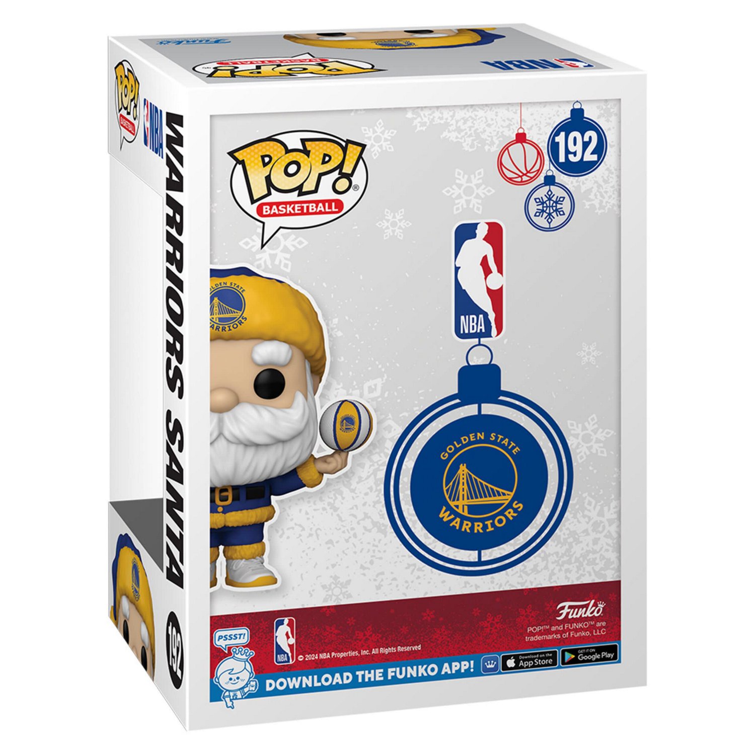 Golden State Warriors Santa Funko Pop 2024 Fanatics Exclusive Vinyl Figure