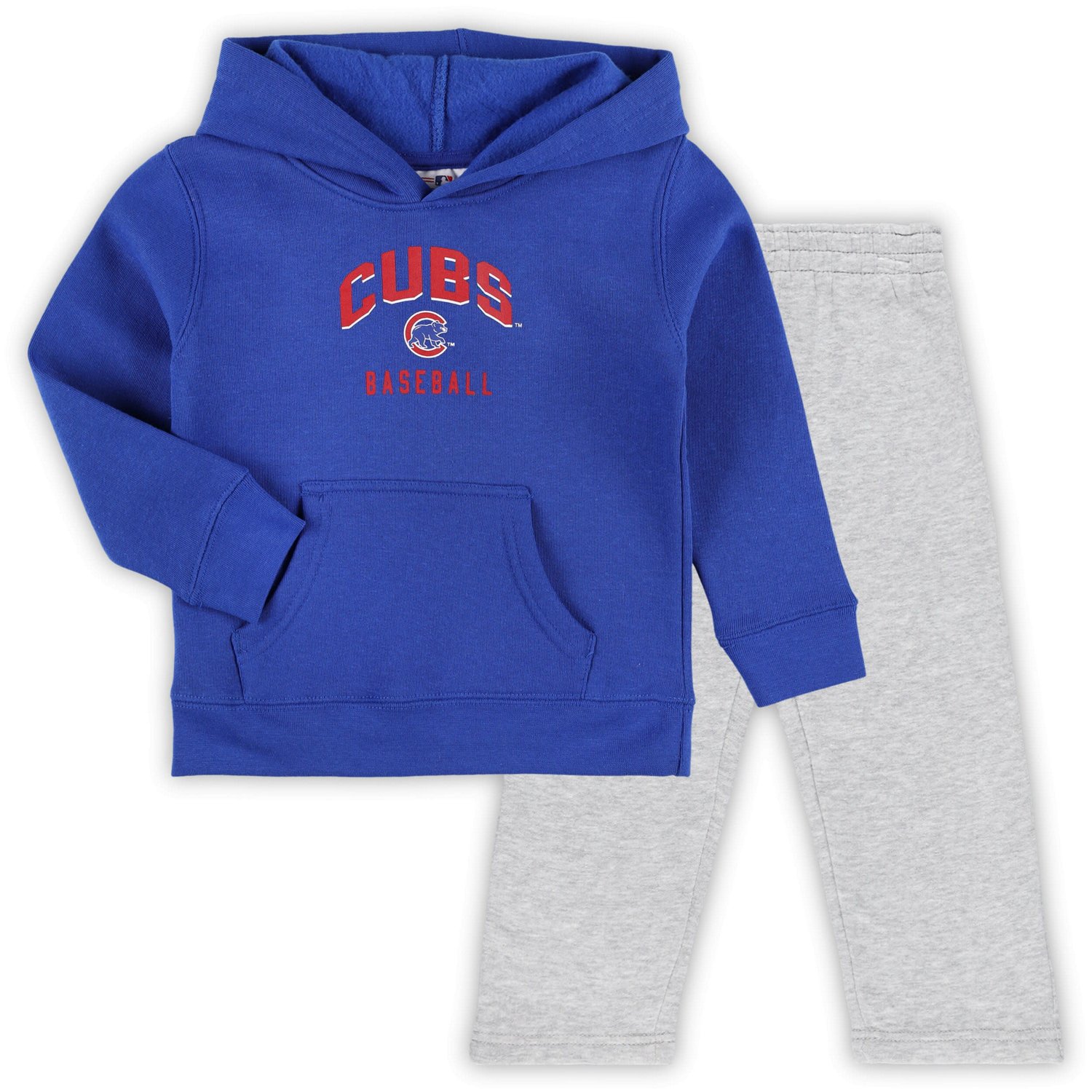 /Gray Chicago Cubs Play-By-Play Pullover Fleece Hoodie  Pants Set