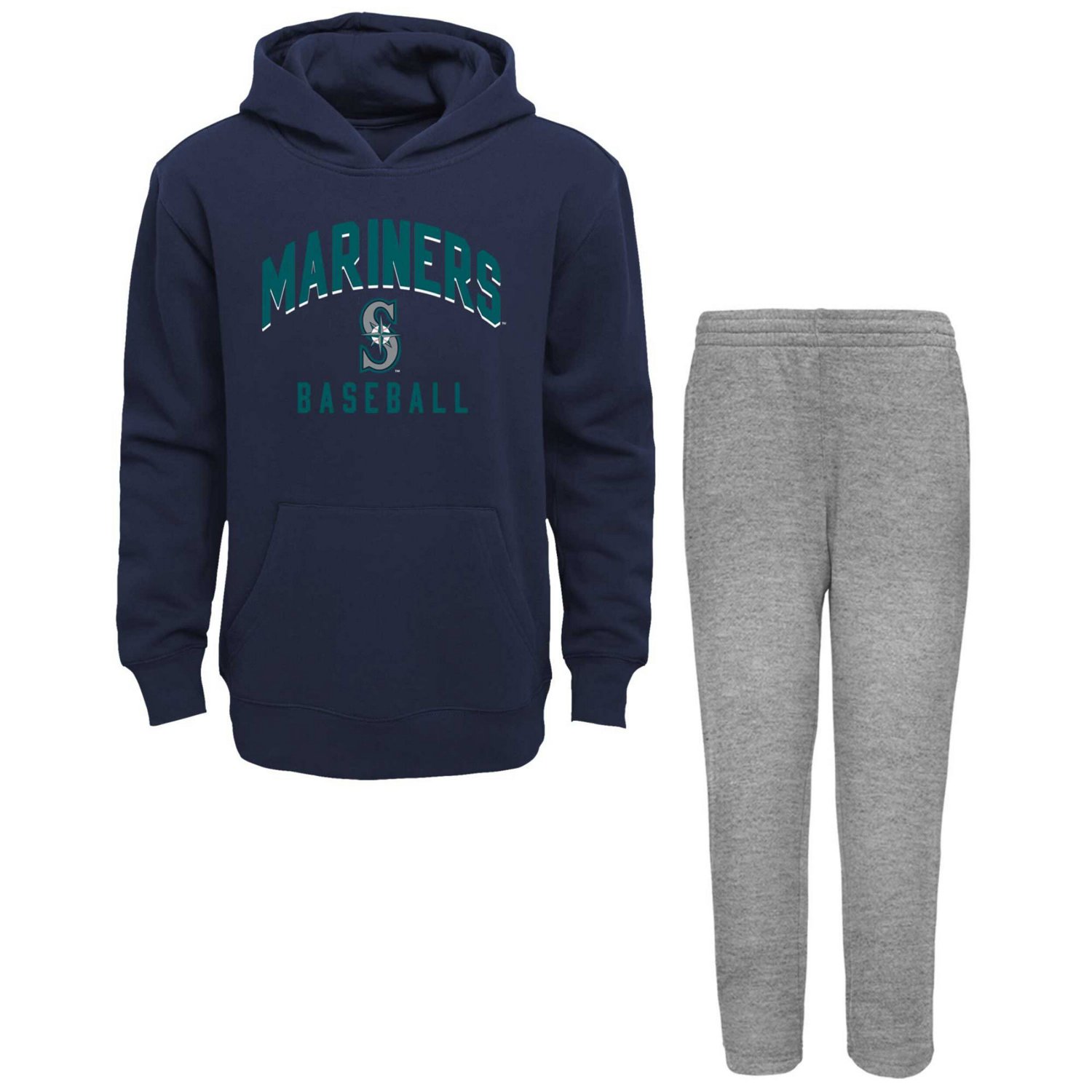 /Gray Seattle Mariners Play-By-Play Pullover Fleece Hoodie  Pants Set