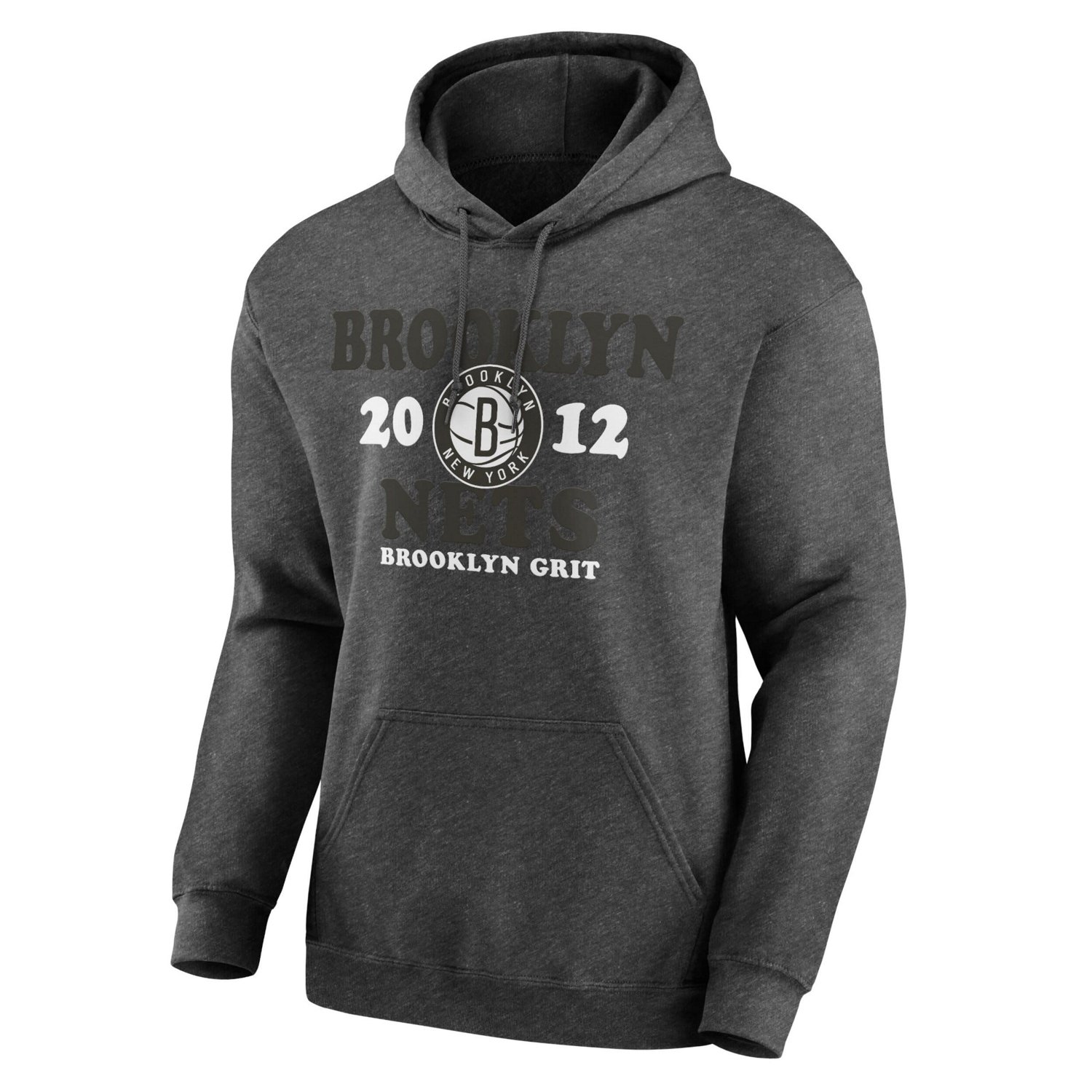 Heathered Charcoal Brooklyn Nets Fierce Competitor Pullover Hoodie - view number 2