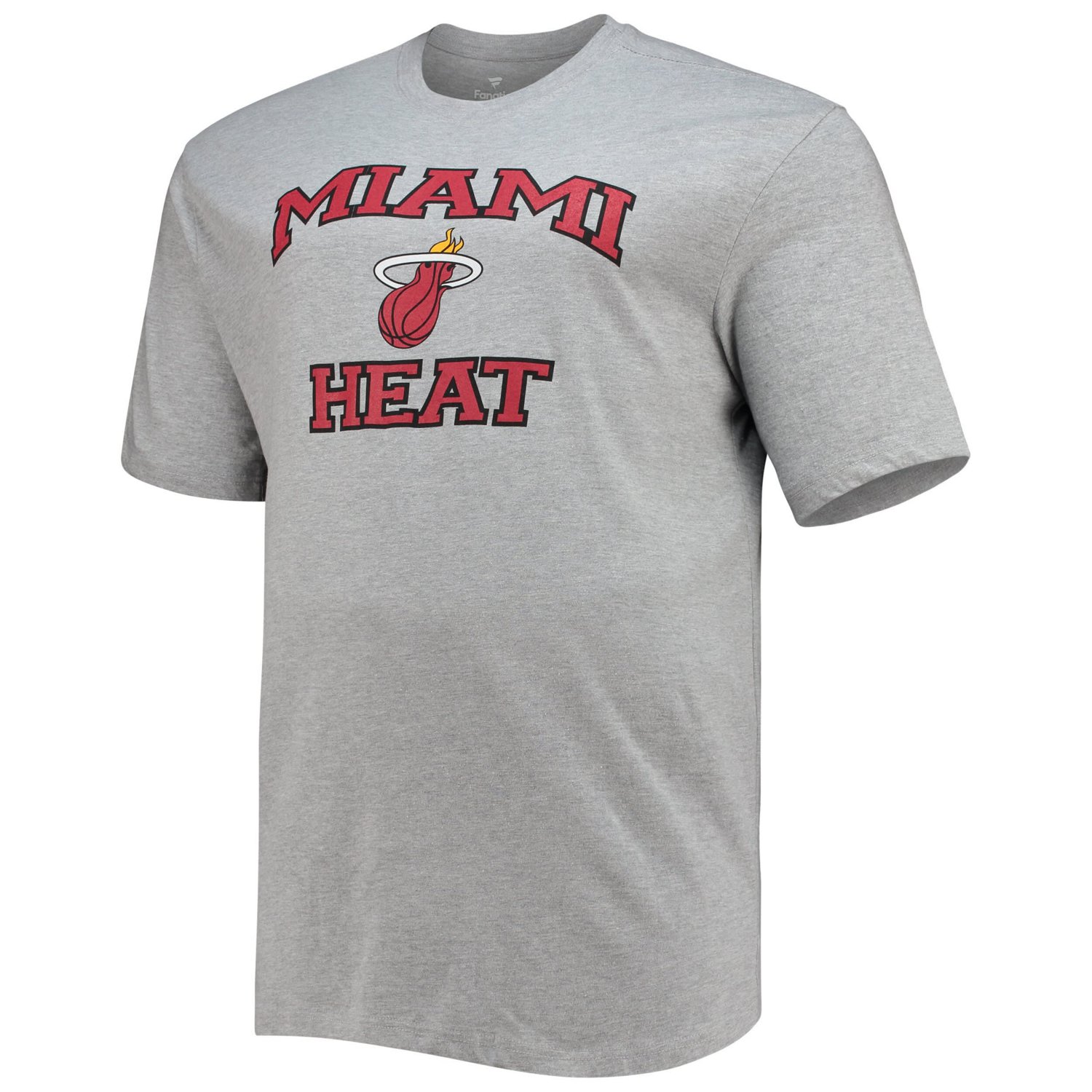 Heathered Gray Miami Heat Big  Tall Heart  Soul T-Shirt                                                                          - view number 2