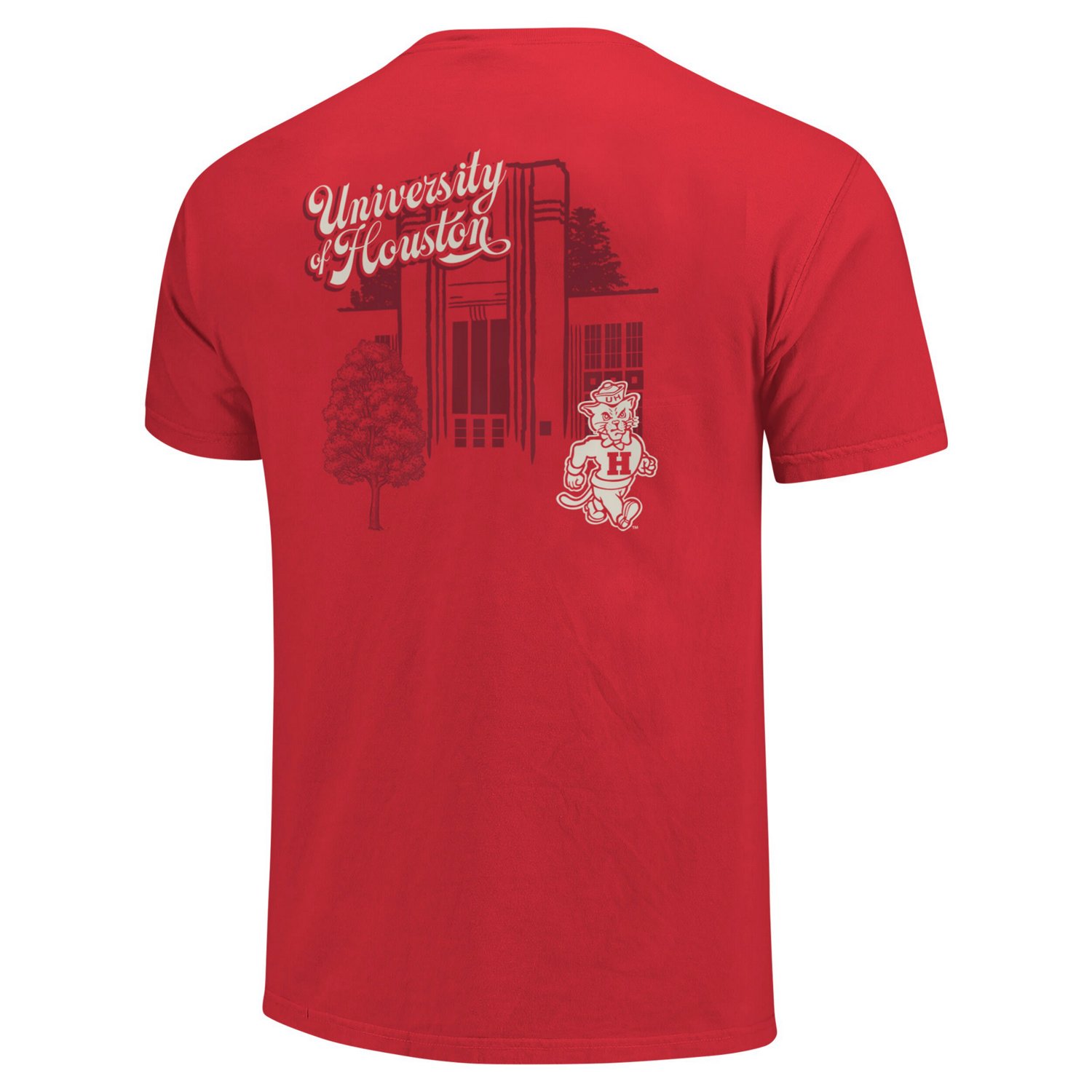 Houston Cougars Mascot Scenery Premium T-Shirt - view number 3