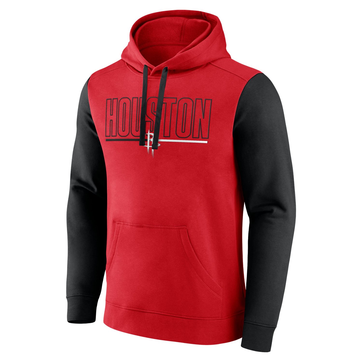 Houston Rockets Outline Colorblock Pullover Hoodie - view number 2