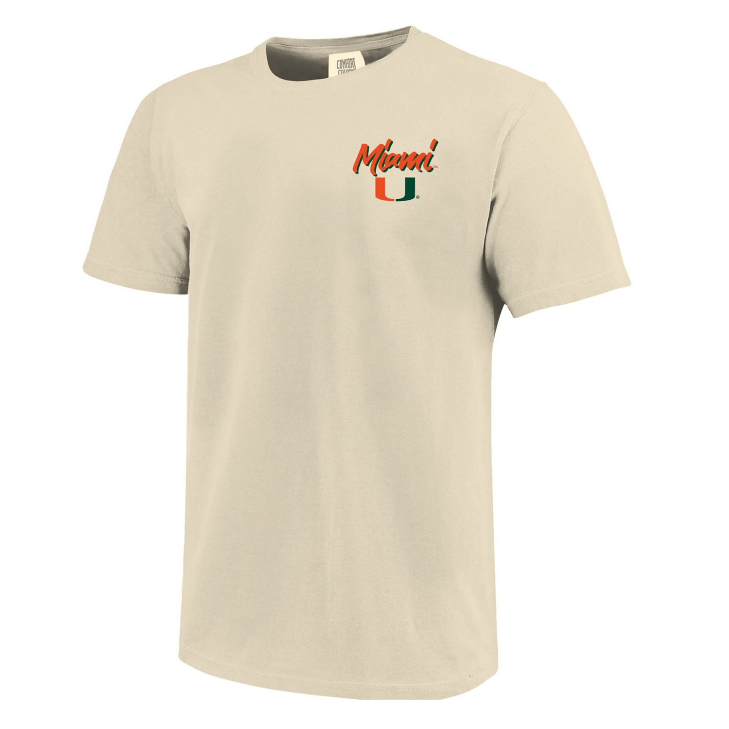 Image One Miami Hurricanes Comfort Colors Hand-Drawn Campus Stack T-Shirt - view number 2