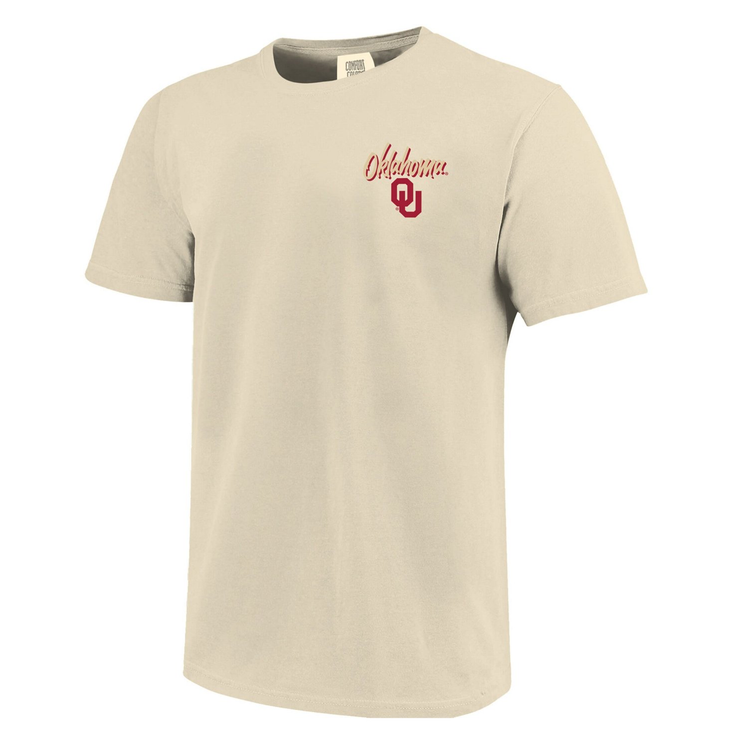 Image One Oklahoma Sooners Comfort Colors Hand-Drawn Campus Stack T-Shirt - view number 2