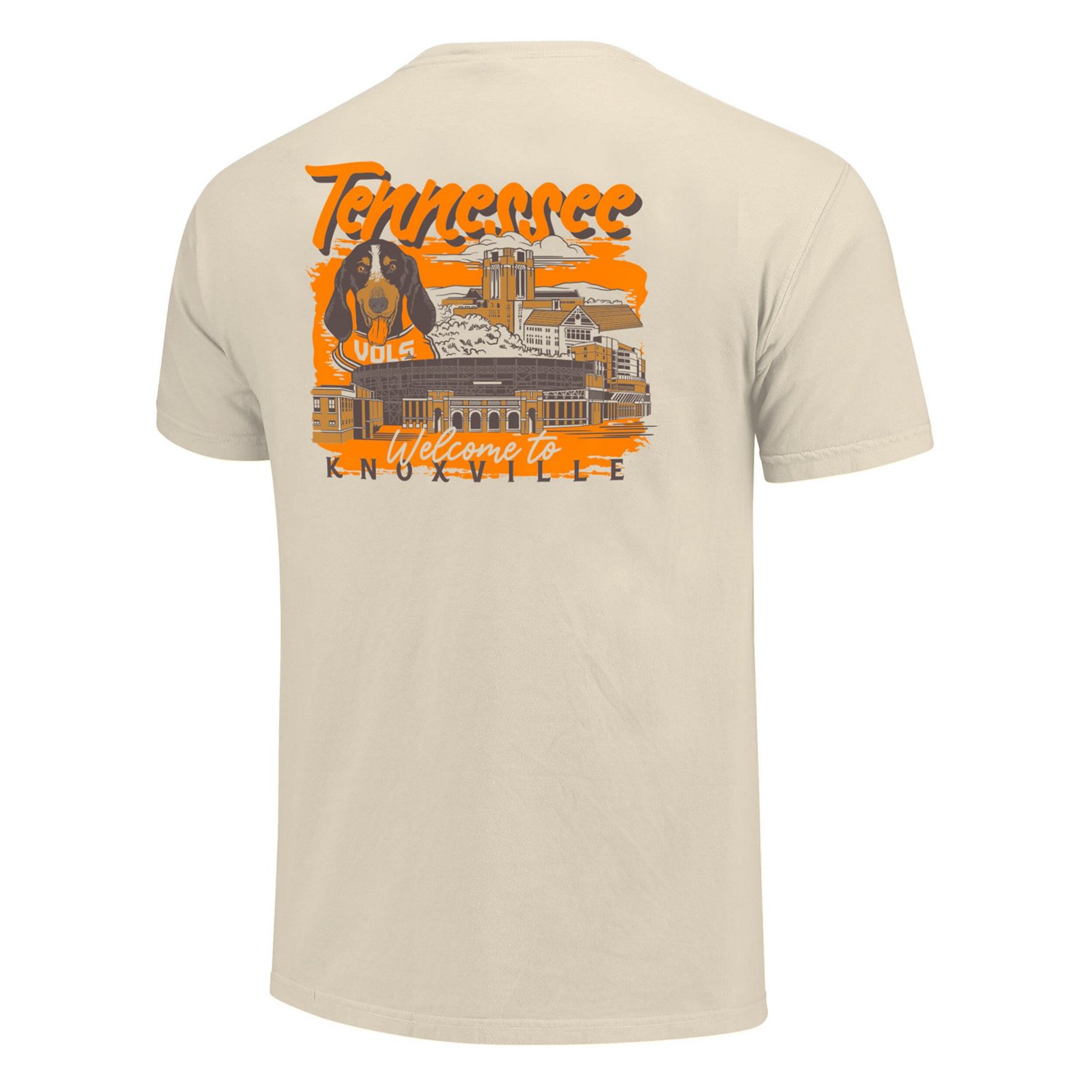Image One Tennessee Volunteers Comfort Colors Hand-Drawn Campus Stack T-Shirt - view number 3