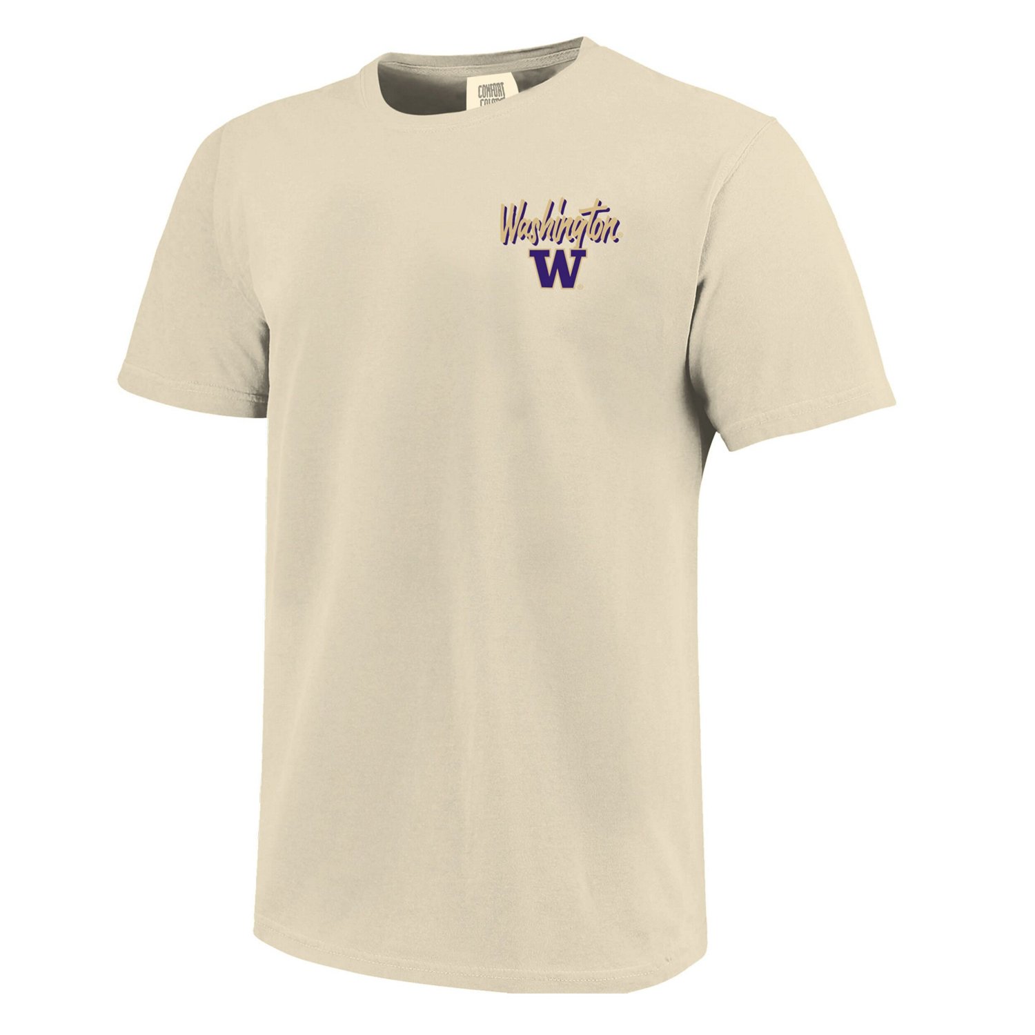 Image One Washington Huskies Comfort Colors Hand-Drawn Campus Stack T-Shirt - view number 2