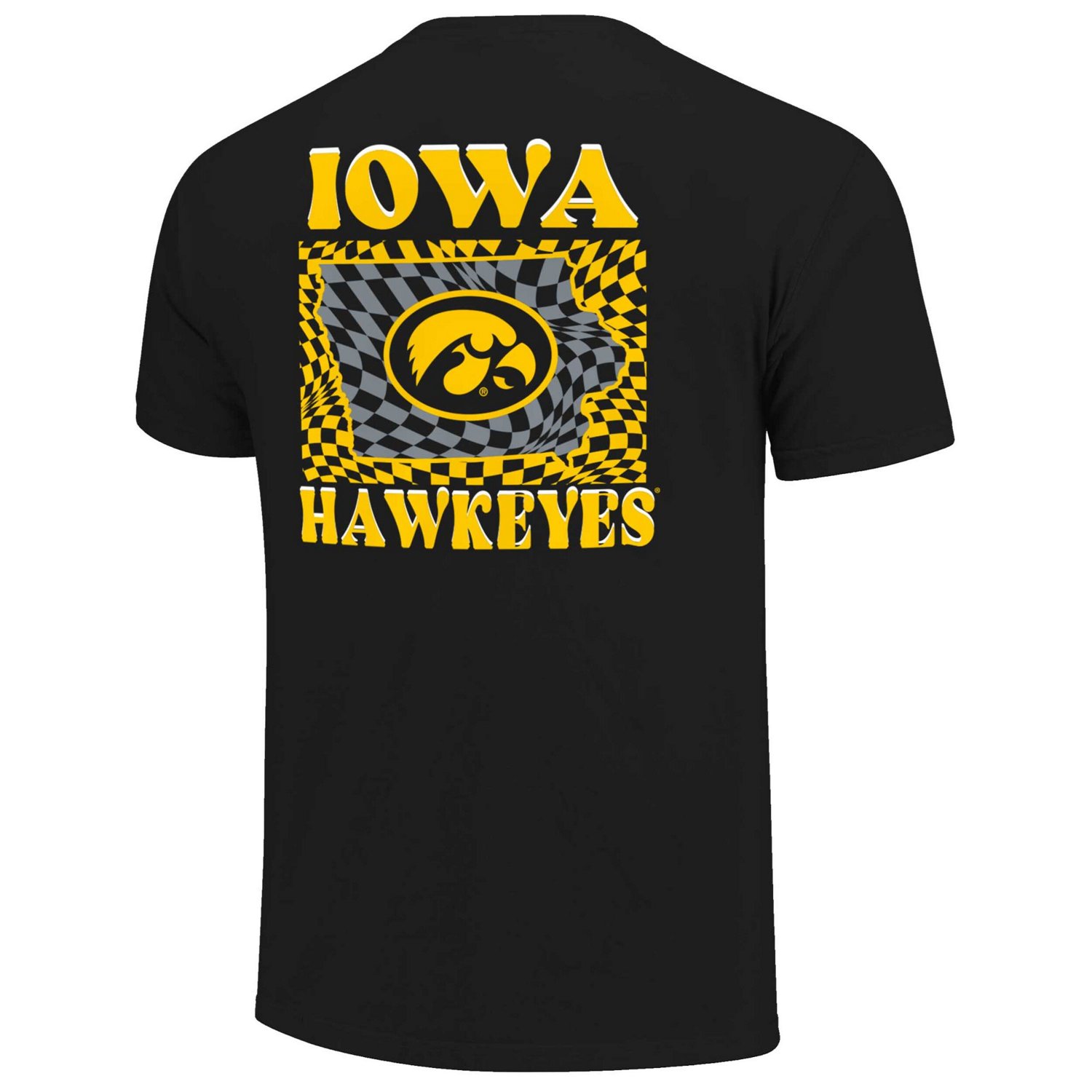 Iowa Hawkeyes Comfort Colors Checkered Mascot T-Shirt - view number 3